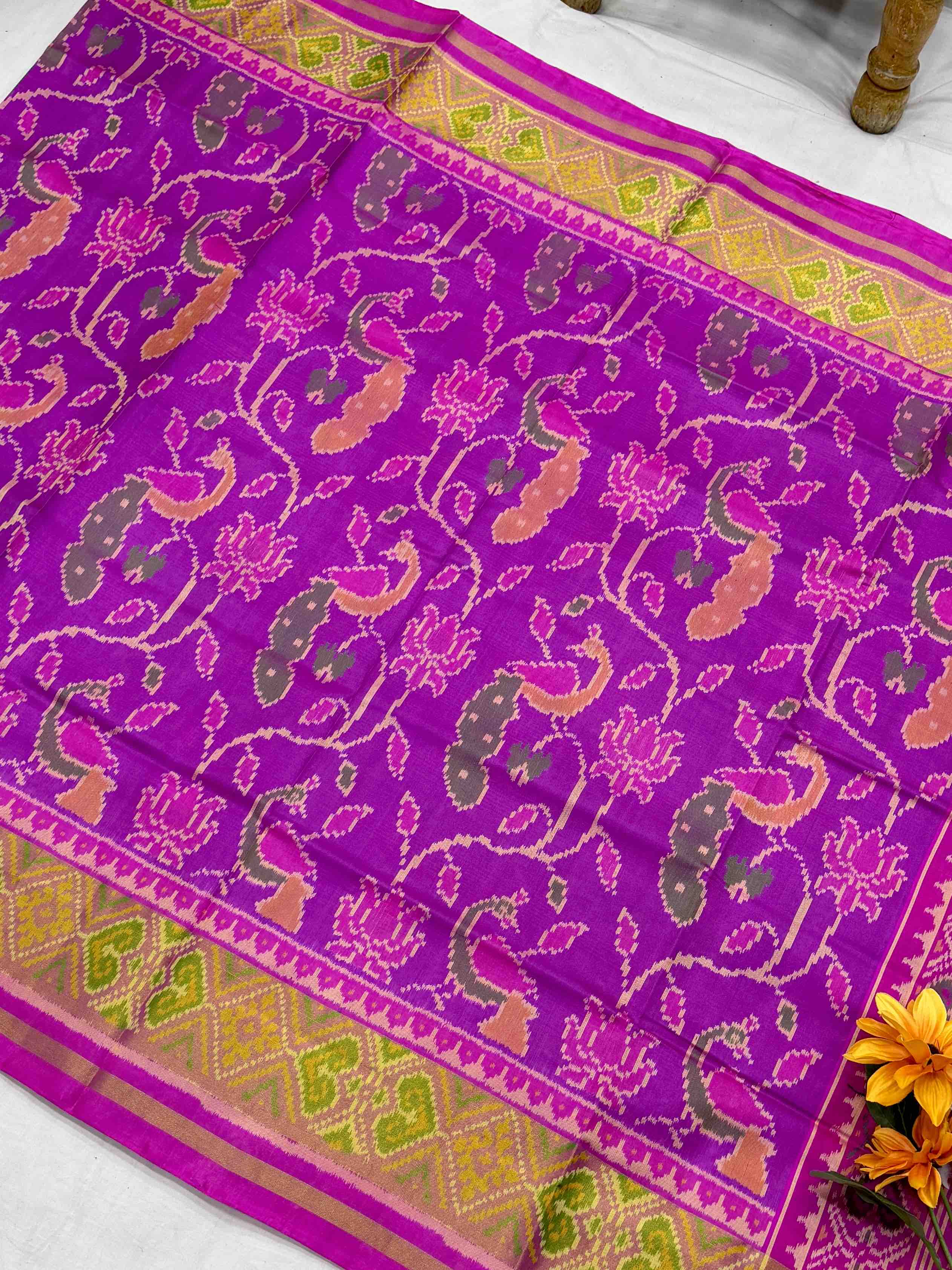 Pink & purple Designer Patola Saree