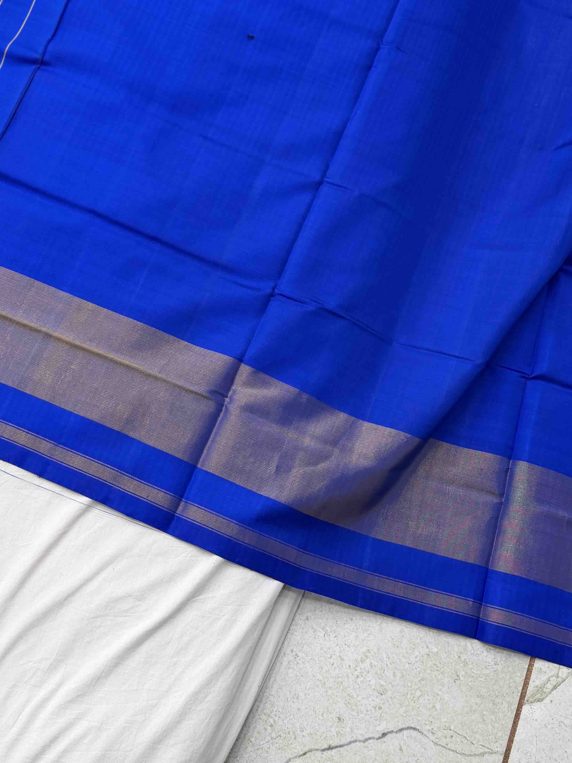 electric blue zari butta Rajkot Patola Saree
