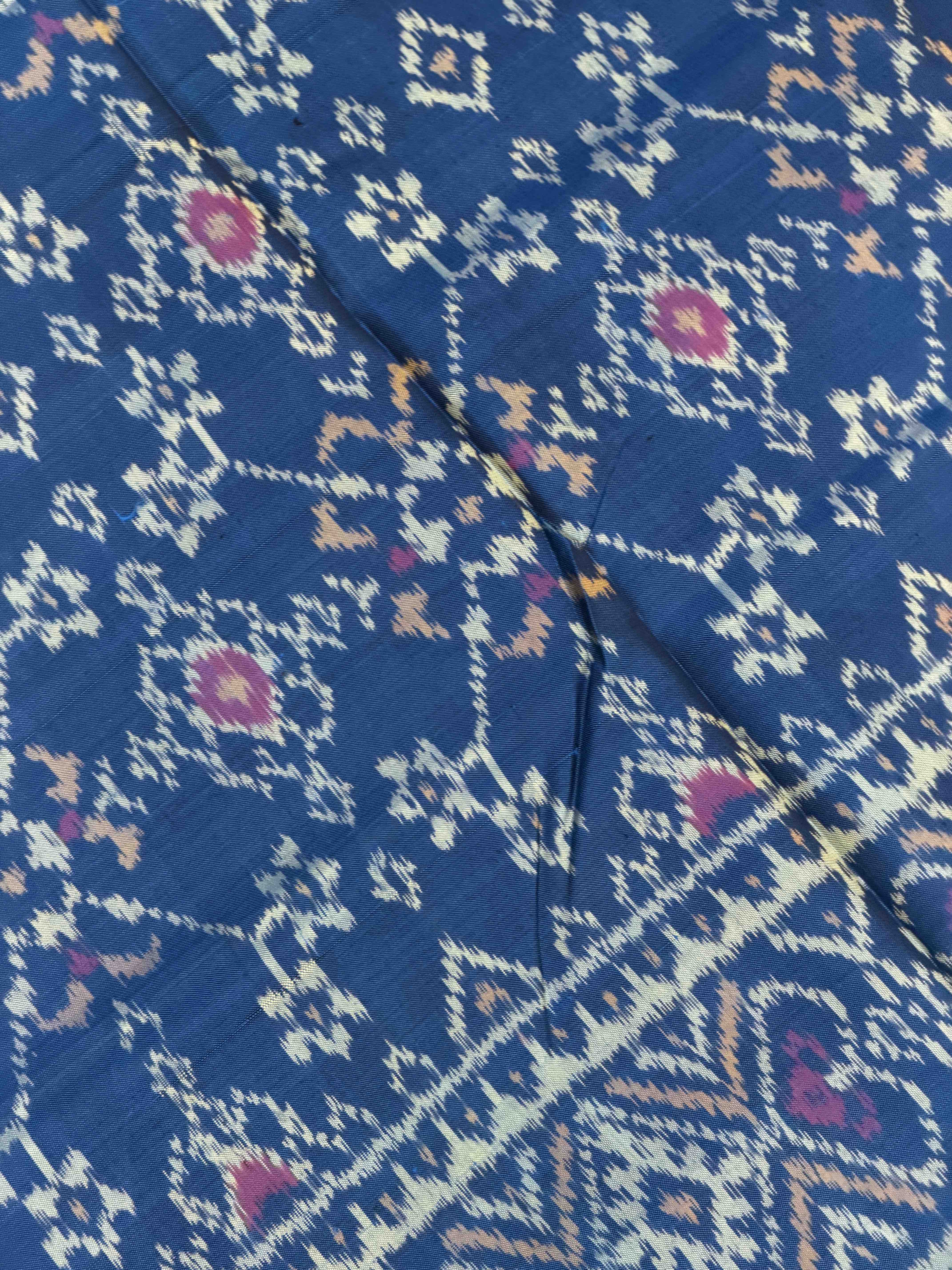 Traditional Peacok blue Navratan Rajkot Patola Saree
