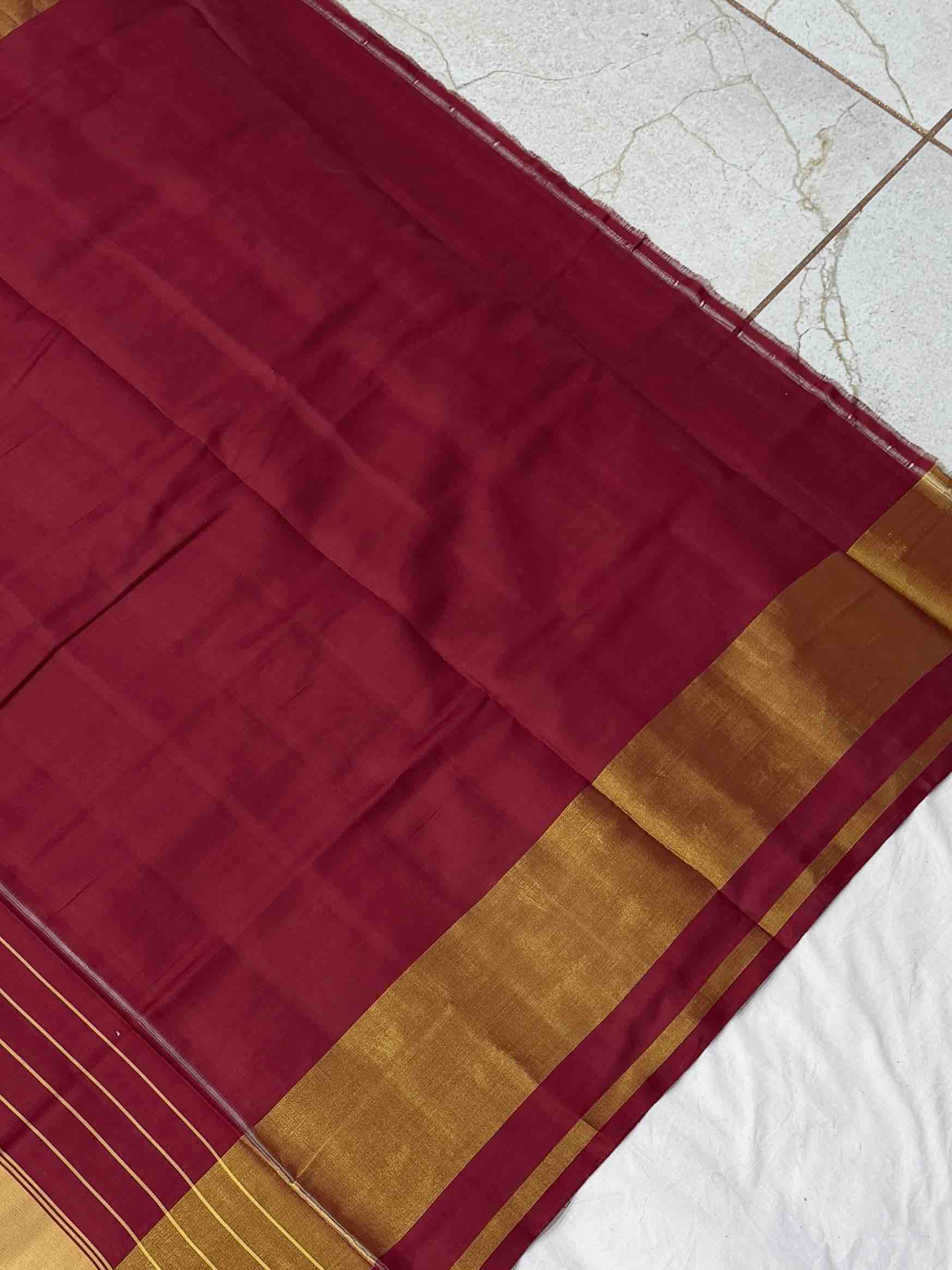 Maroon Bandhani Design Rajkot Patola Saree