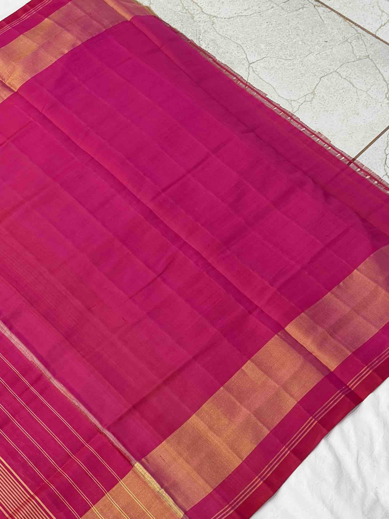 Sweet Pink Manekchawk tissue border Patola Saree