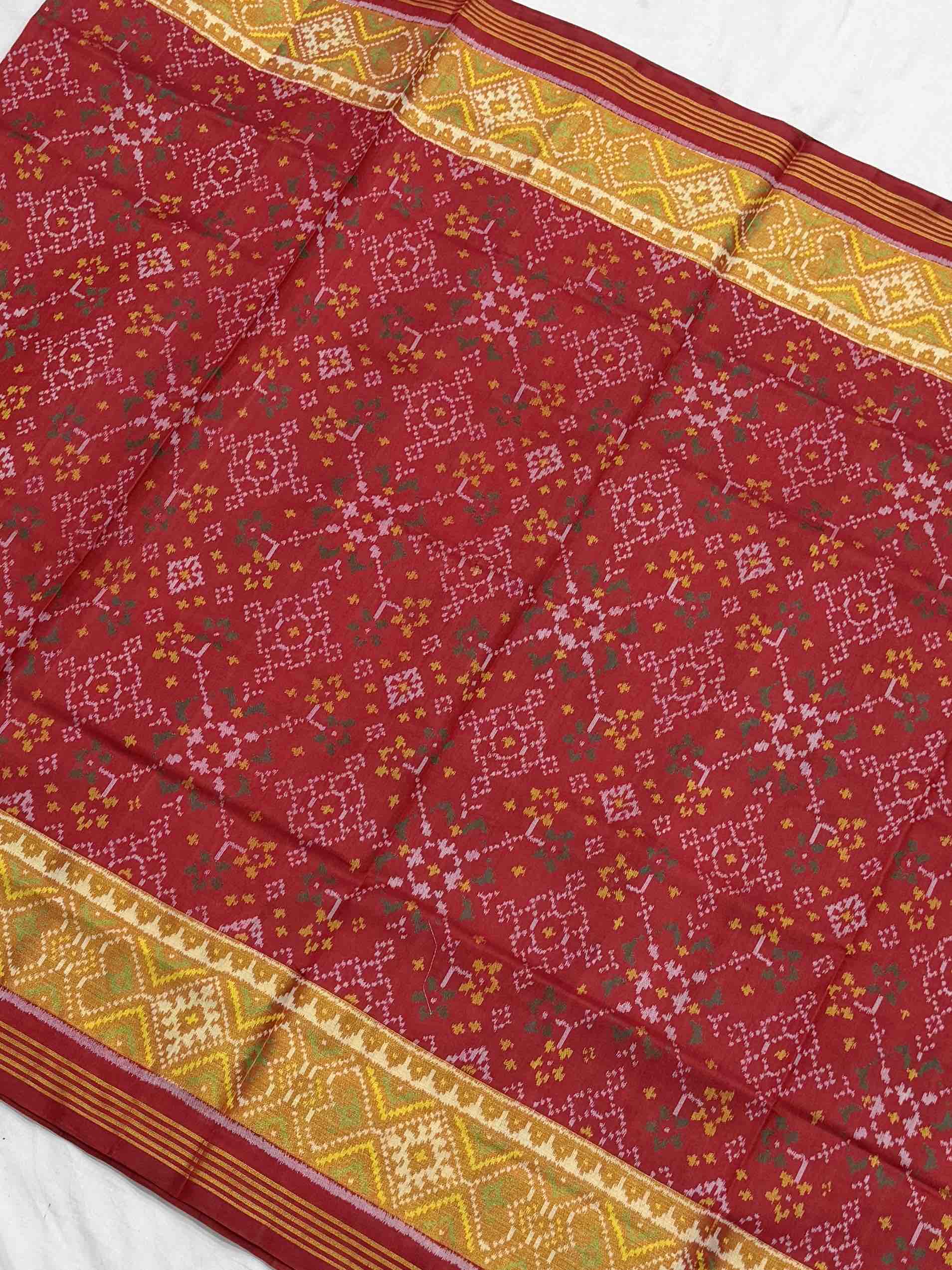 Red Navaratan Rajkot Patola Saree