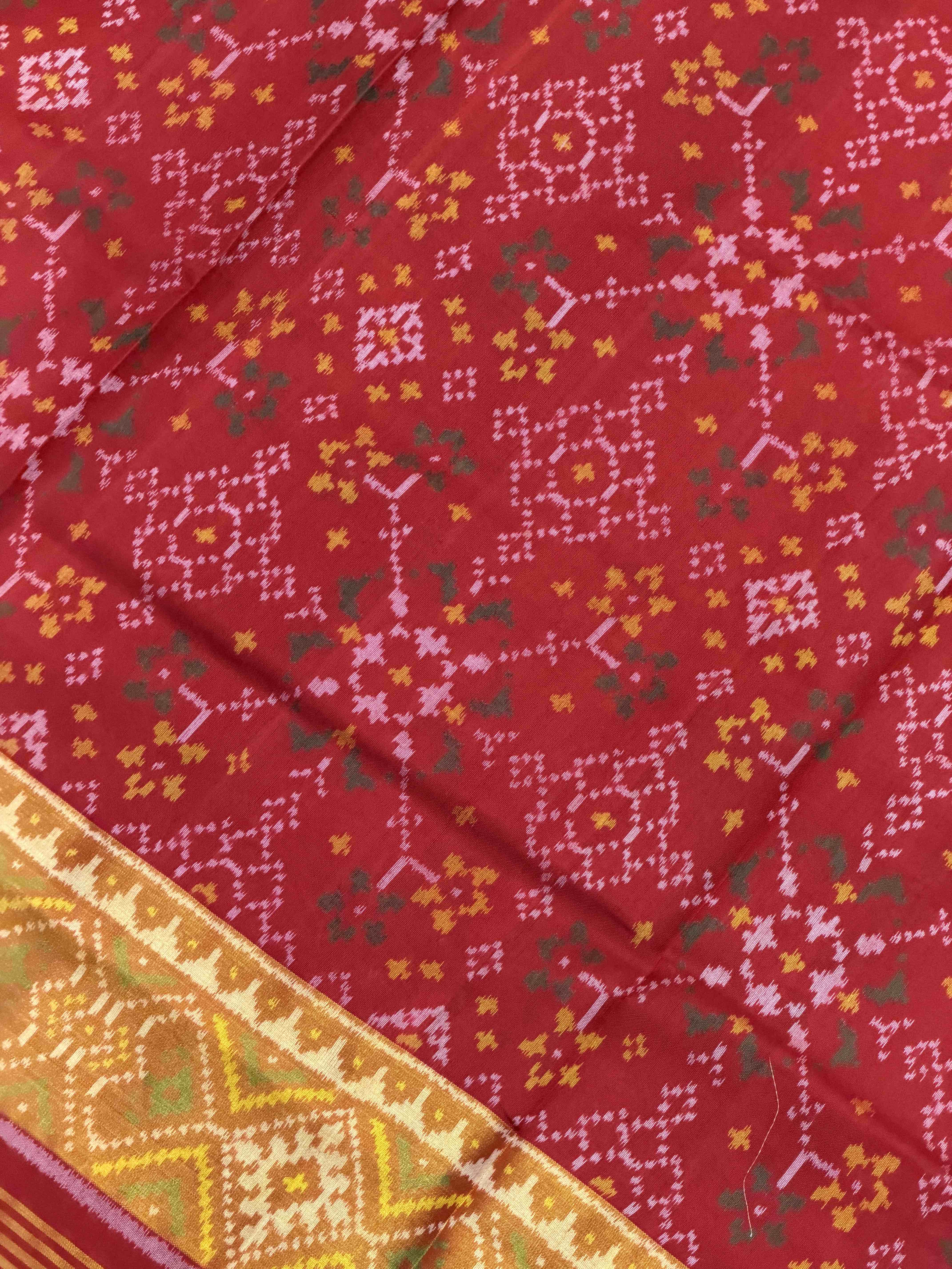 Red Navaratan Rajkot Patola Saree