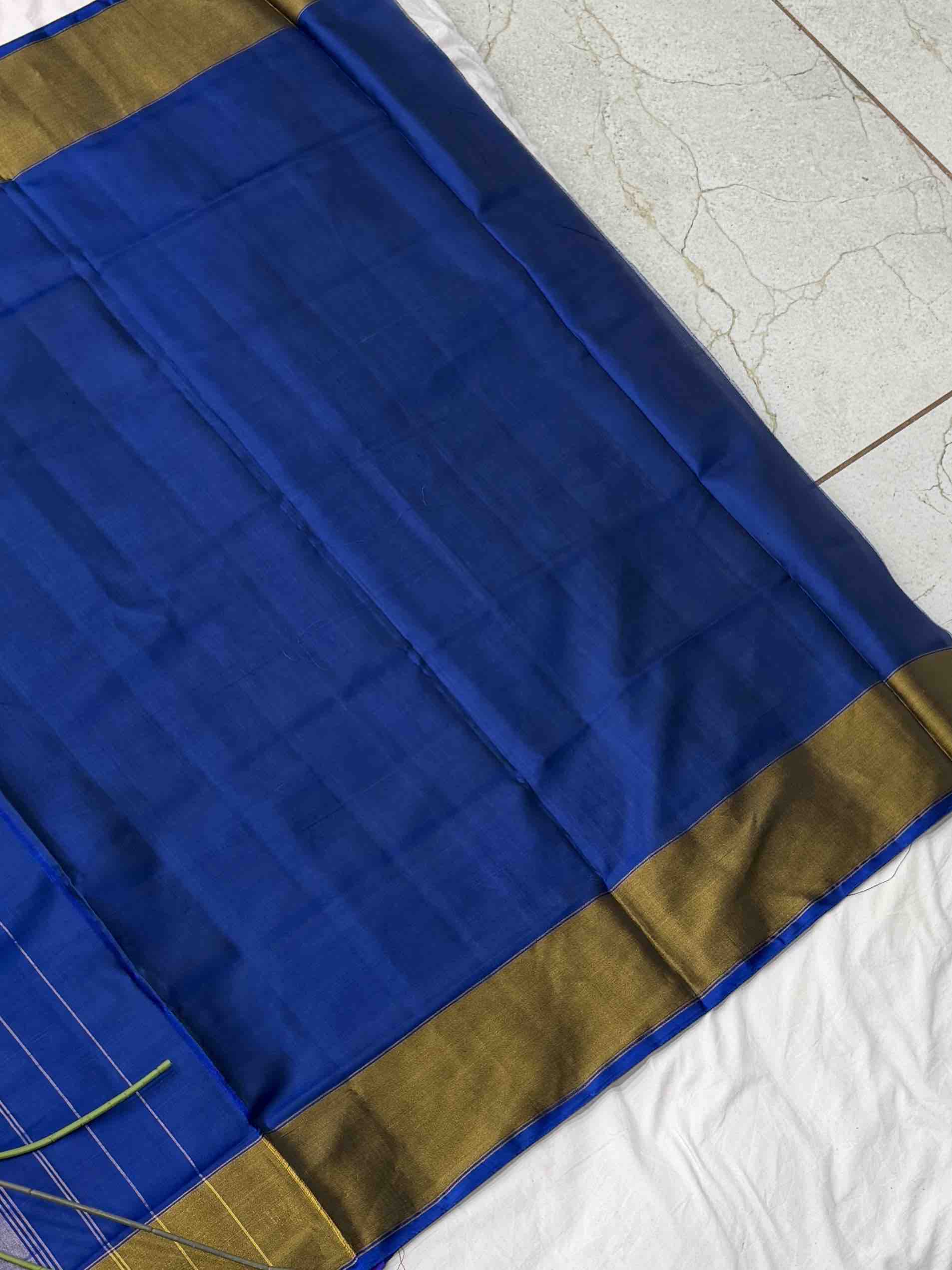 Blue Tissue Border Panchanda Patola Saree