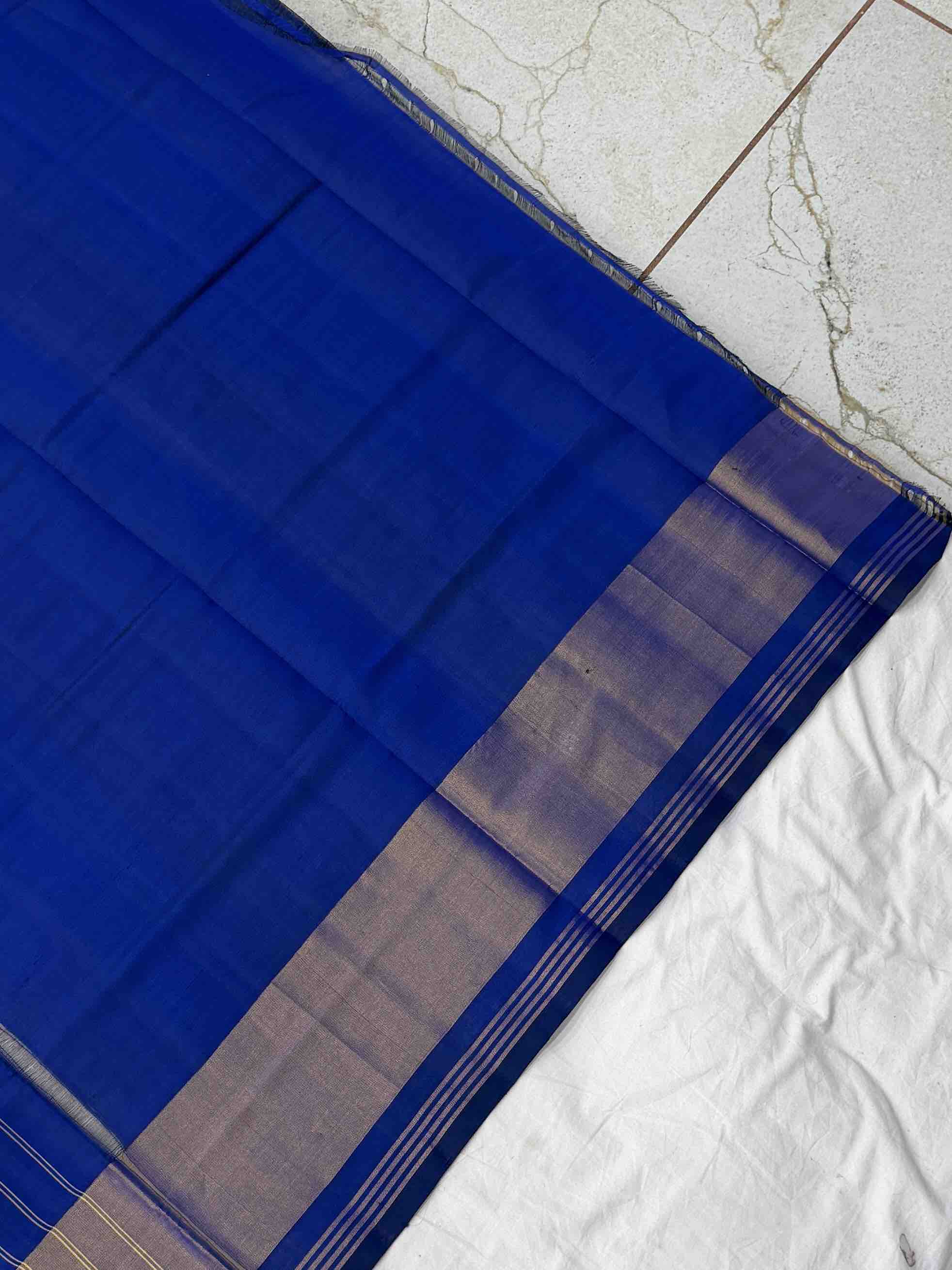 Sea Green & Blue Narikunj Tissue Border Rajkot Patola Saree