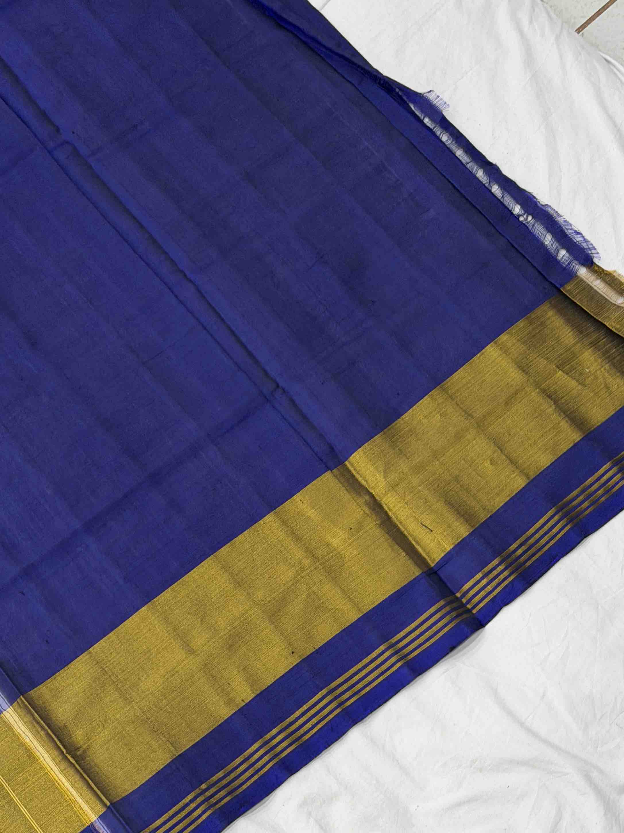 Pink & Blue Navaratan Tissue Border Rajkot Patola Saree