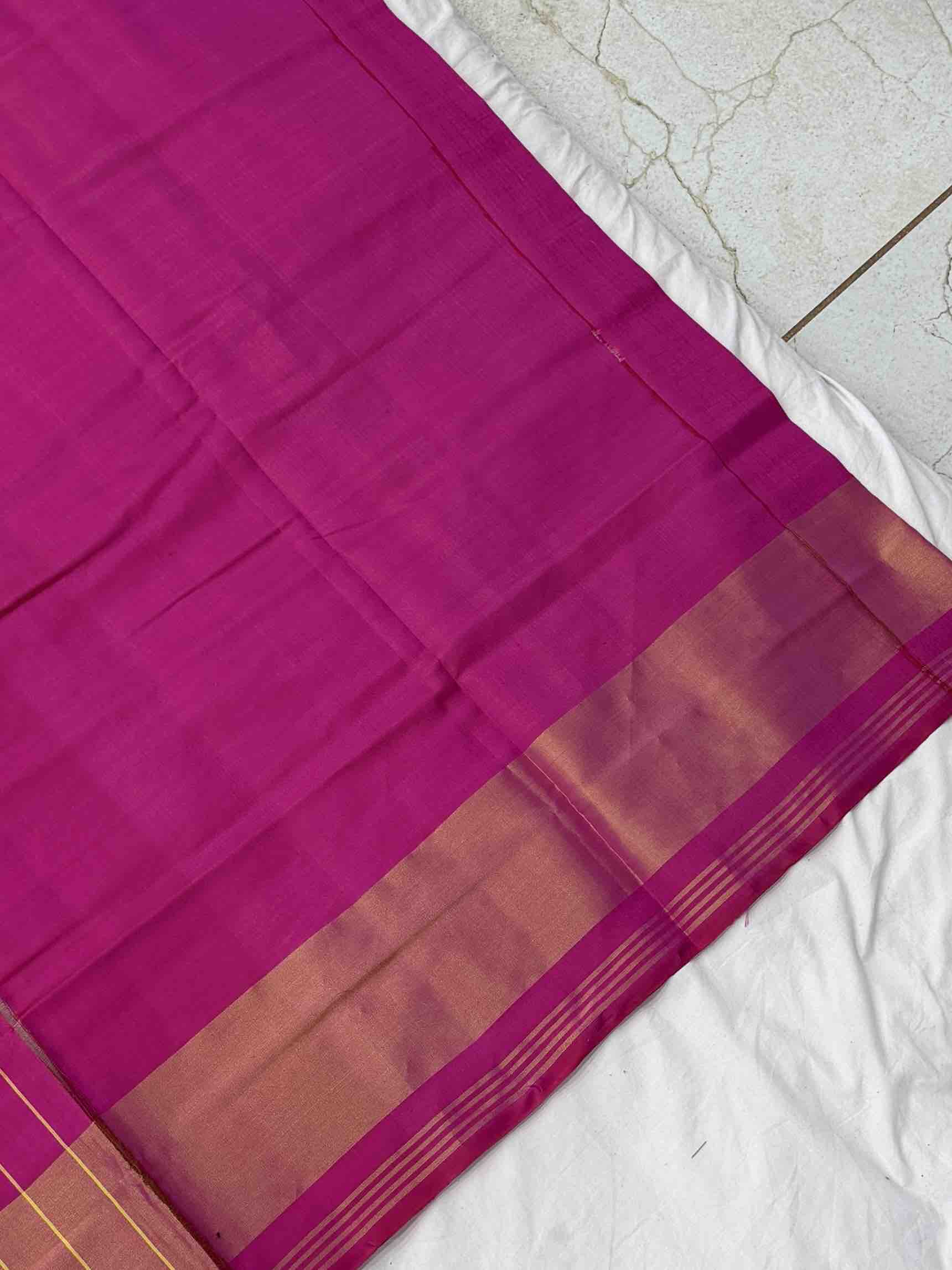 Pink & white Navaratan Tissue border Rajkot Patola Saree
