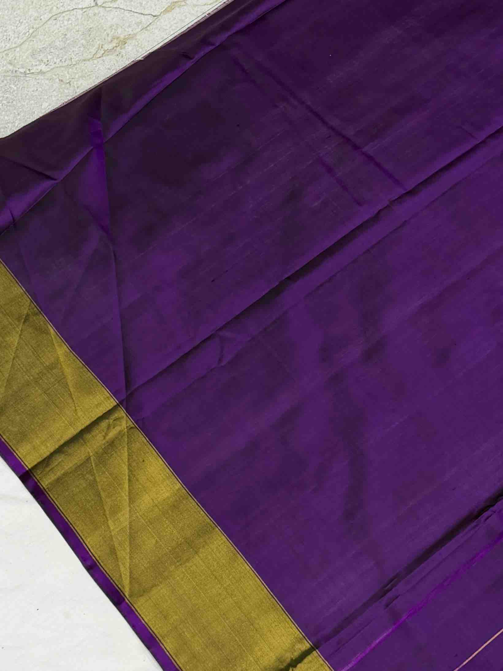 Purple Narikunj Tissue Border Patola Saree