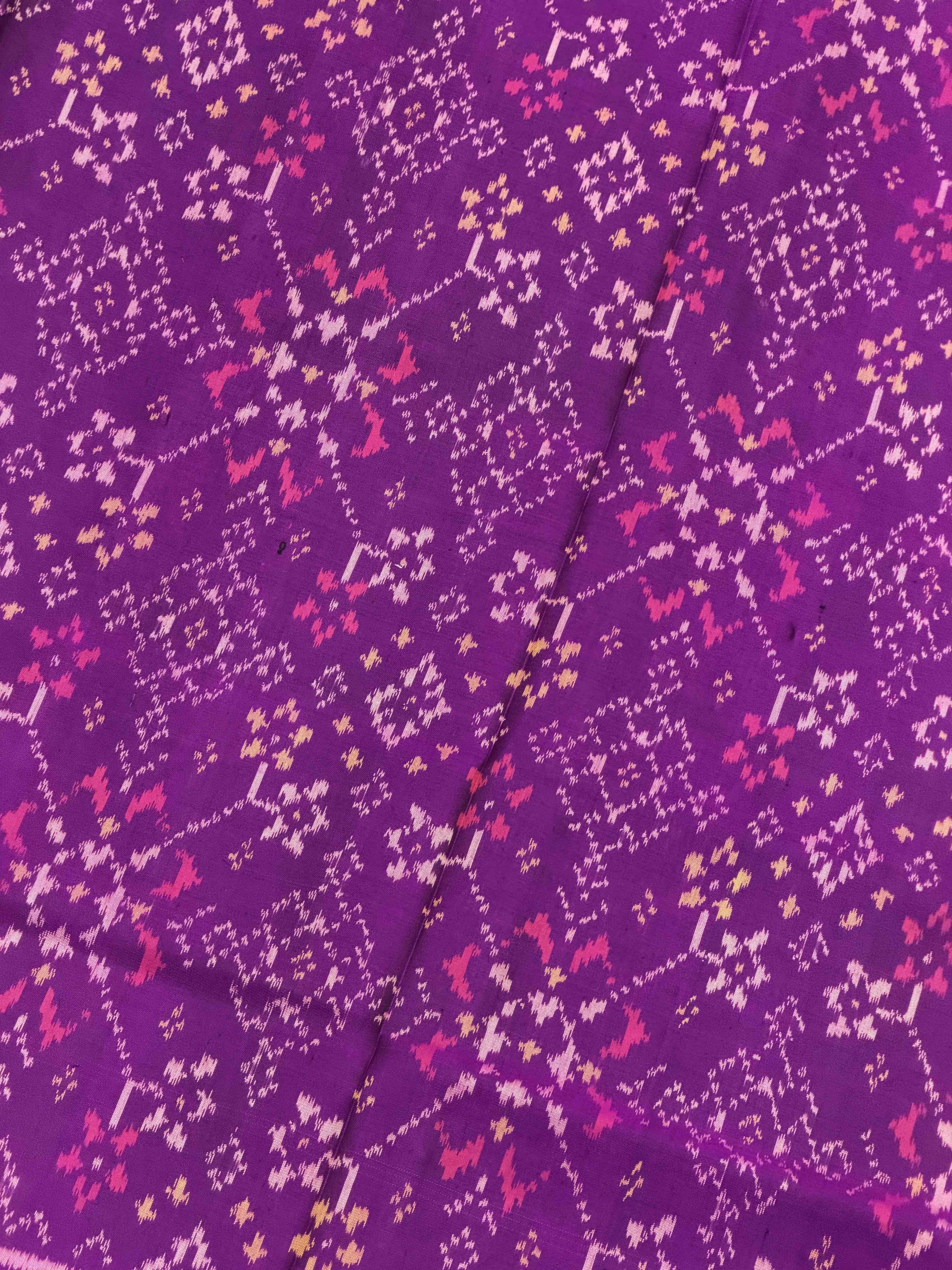 Purple panchanda Broad tissue border Rajkot Patola Sare