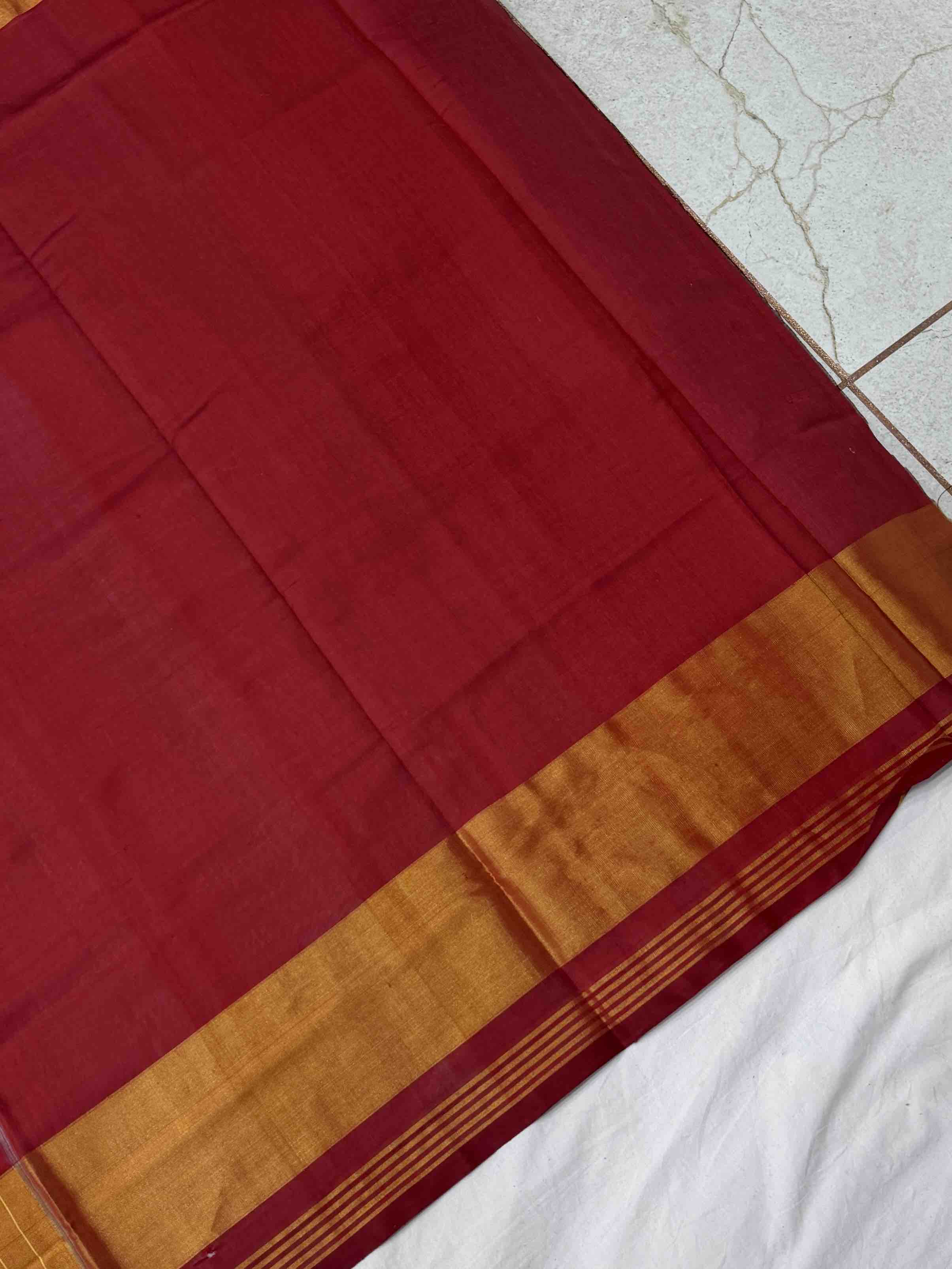 Red tissue Border Panchanda Rajkot Patola Saree