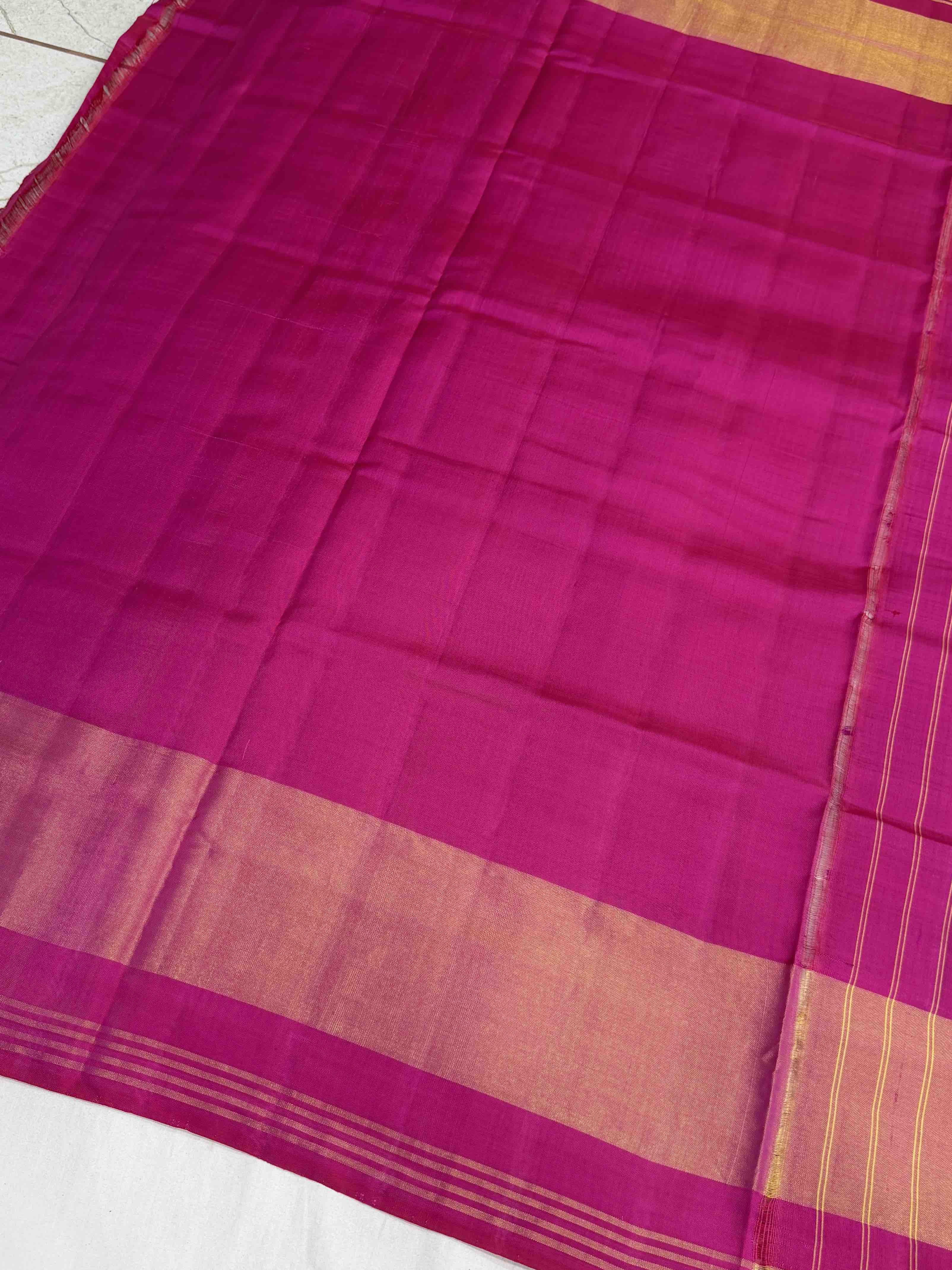 Pink & Purple Navaratan Tissue border Rajkot Patola Saree