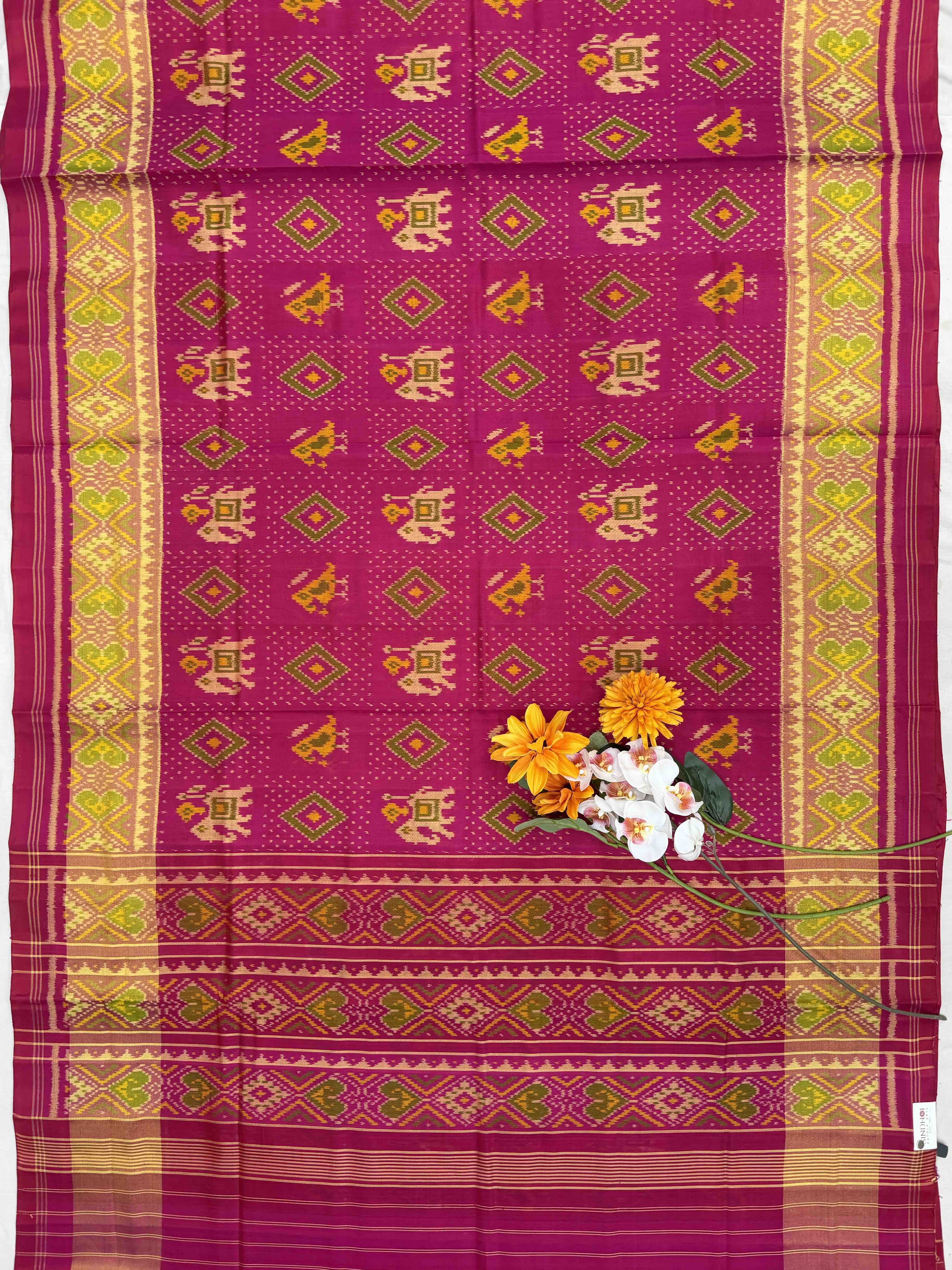 Rani Pink Traditional Rajkot Patola Saree