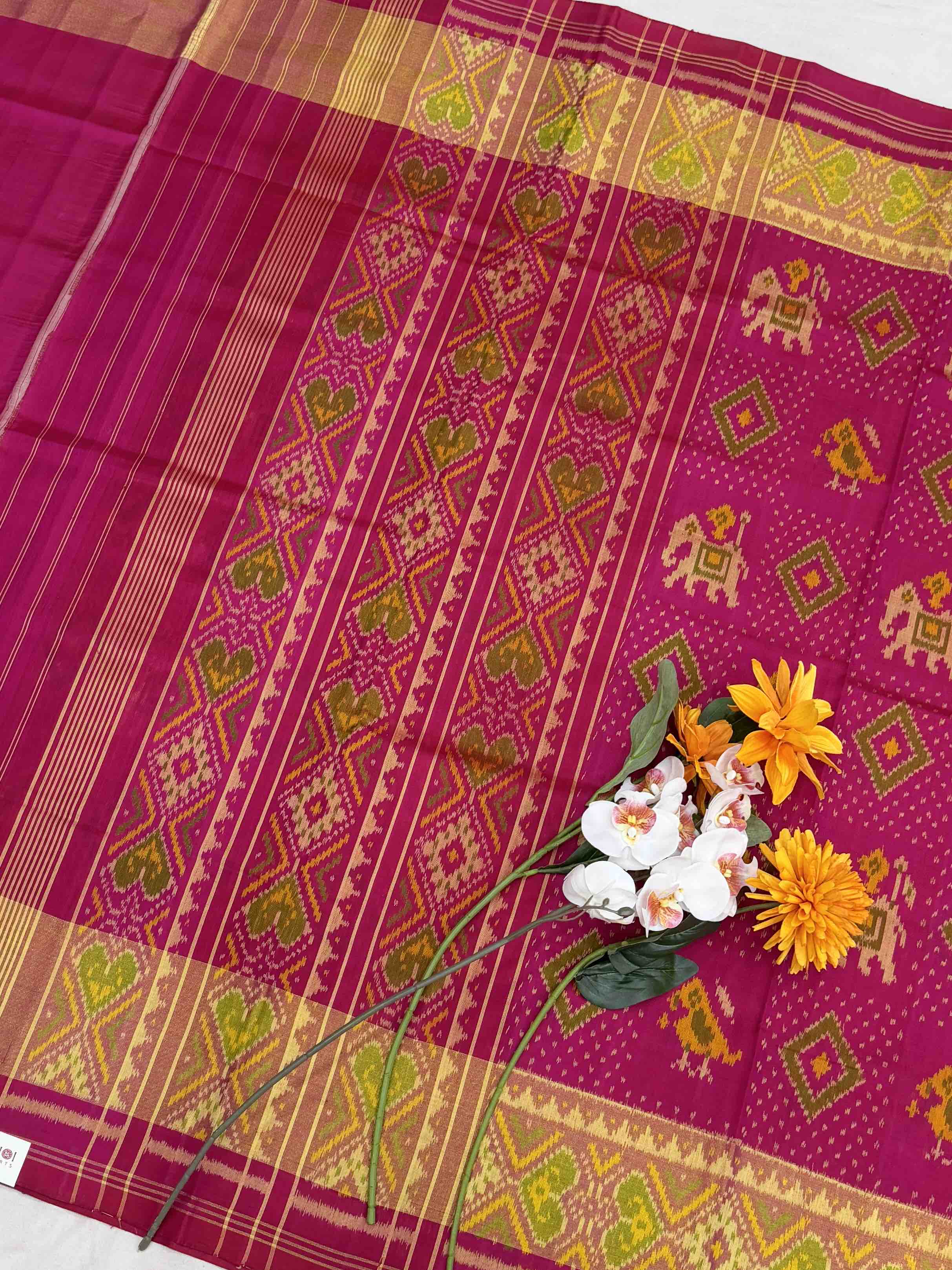 Rani Pink Traditional Rajkot Patola Saree