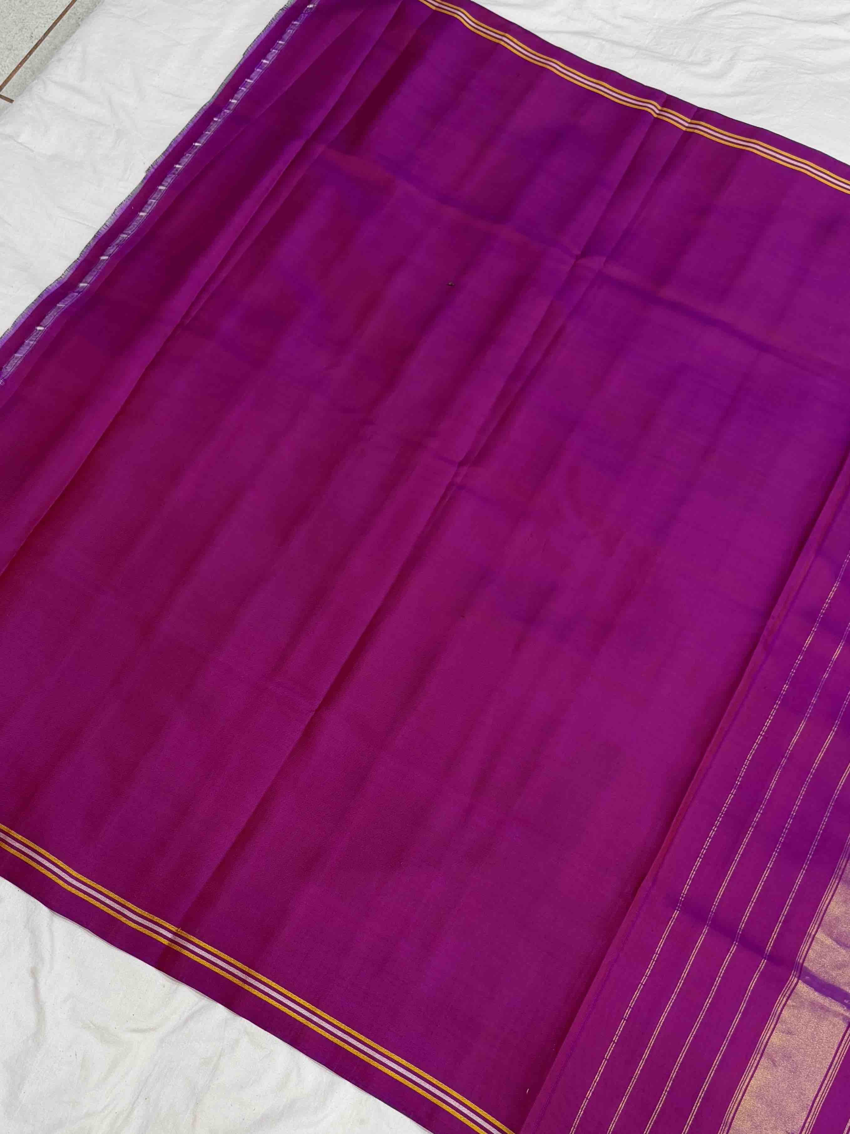 Pink Purple Figures Design Single ikat Patan Patola Saree
