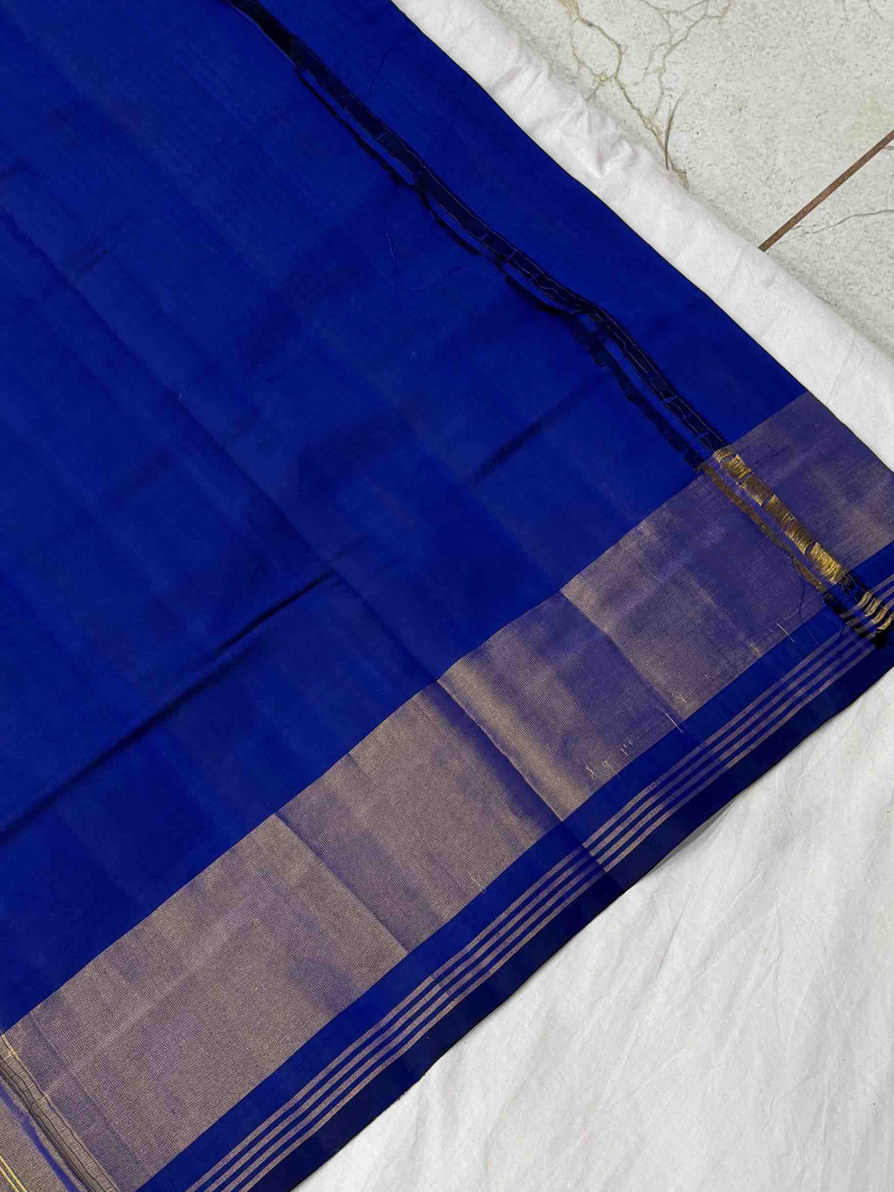 Blue & Purple Fancy Chex Tissue Border Patola Saree