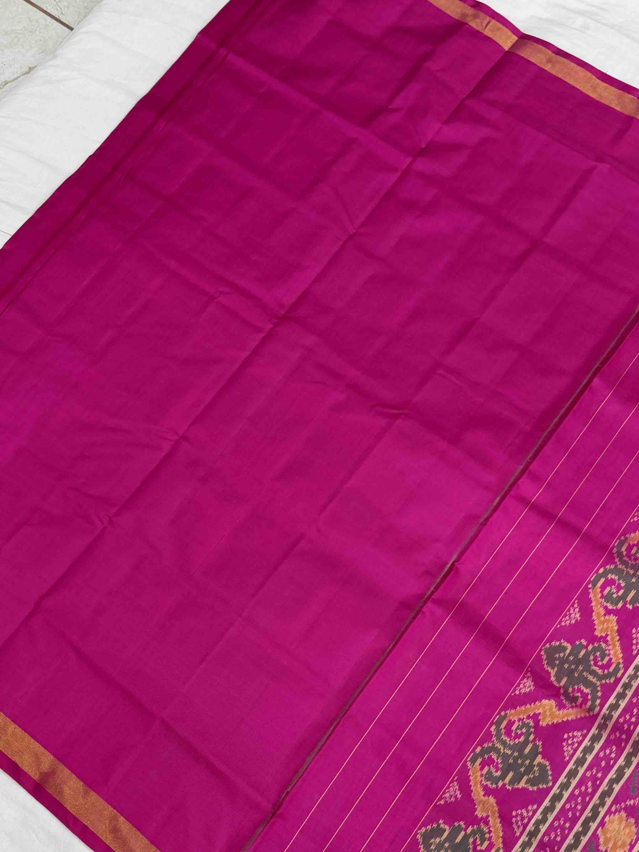 Pink & light Green Rajkot Patola Saree