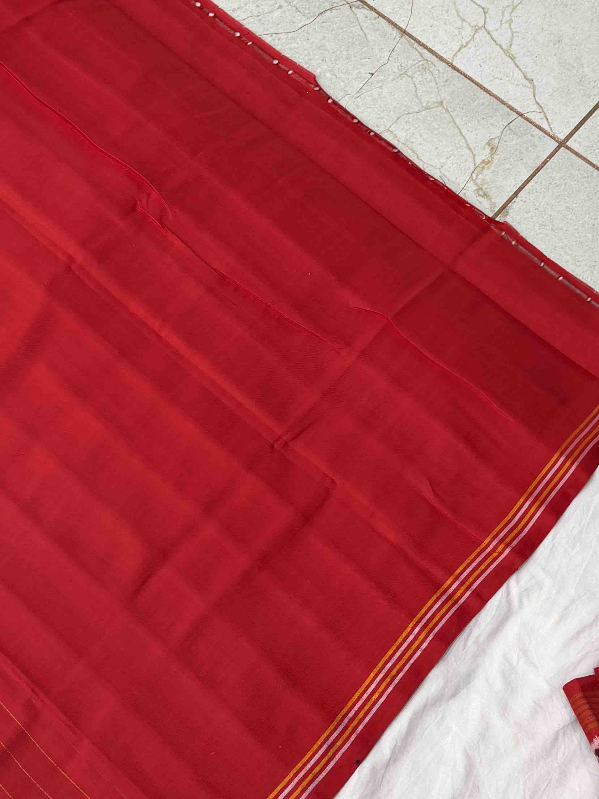 Maroon & dark green Sankli Narikunj Patola Saree