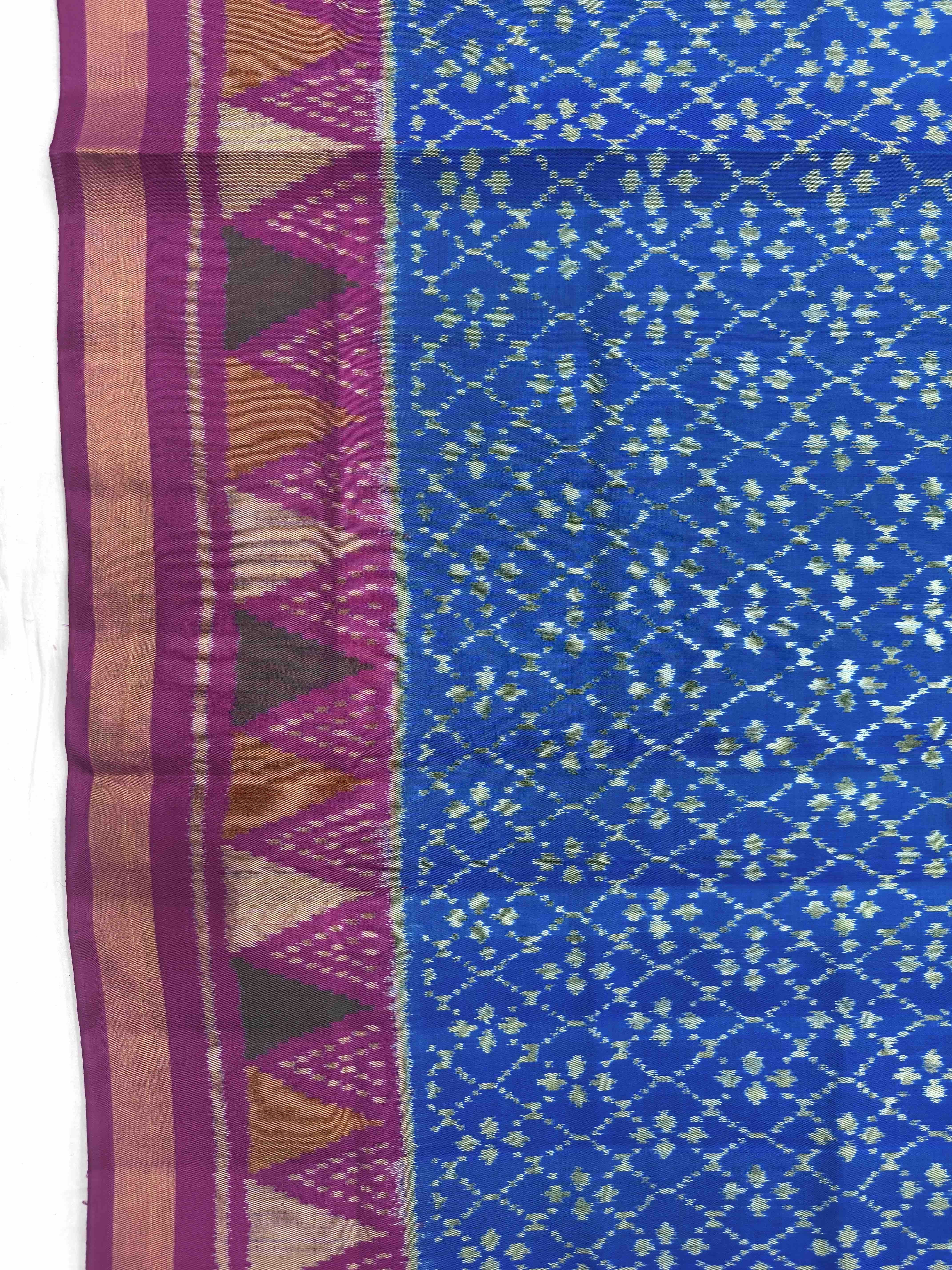 Sky Blue & Pink Fancy Patola Saree