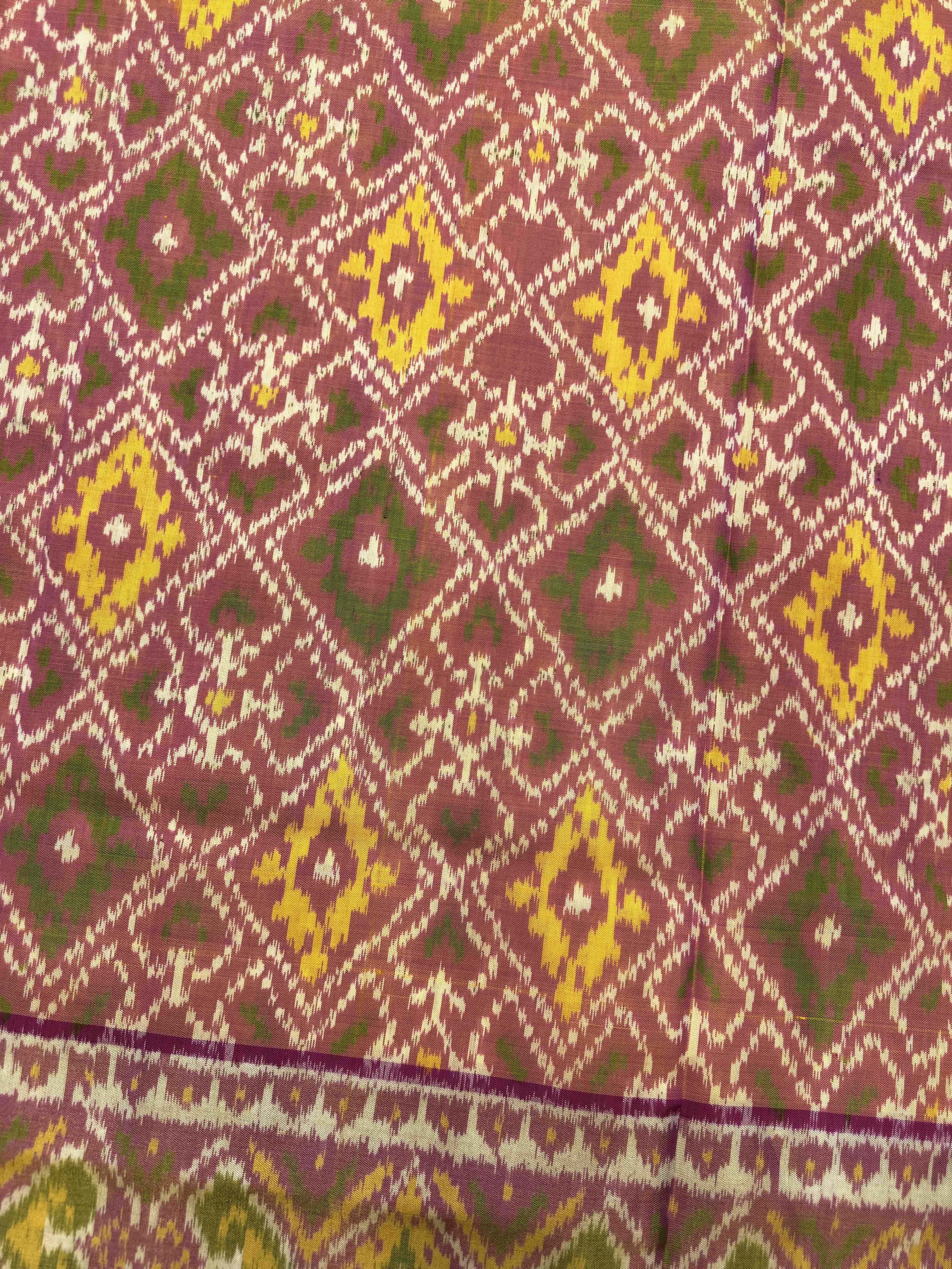 Pink & Peach Panchanda Patola Saree