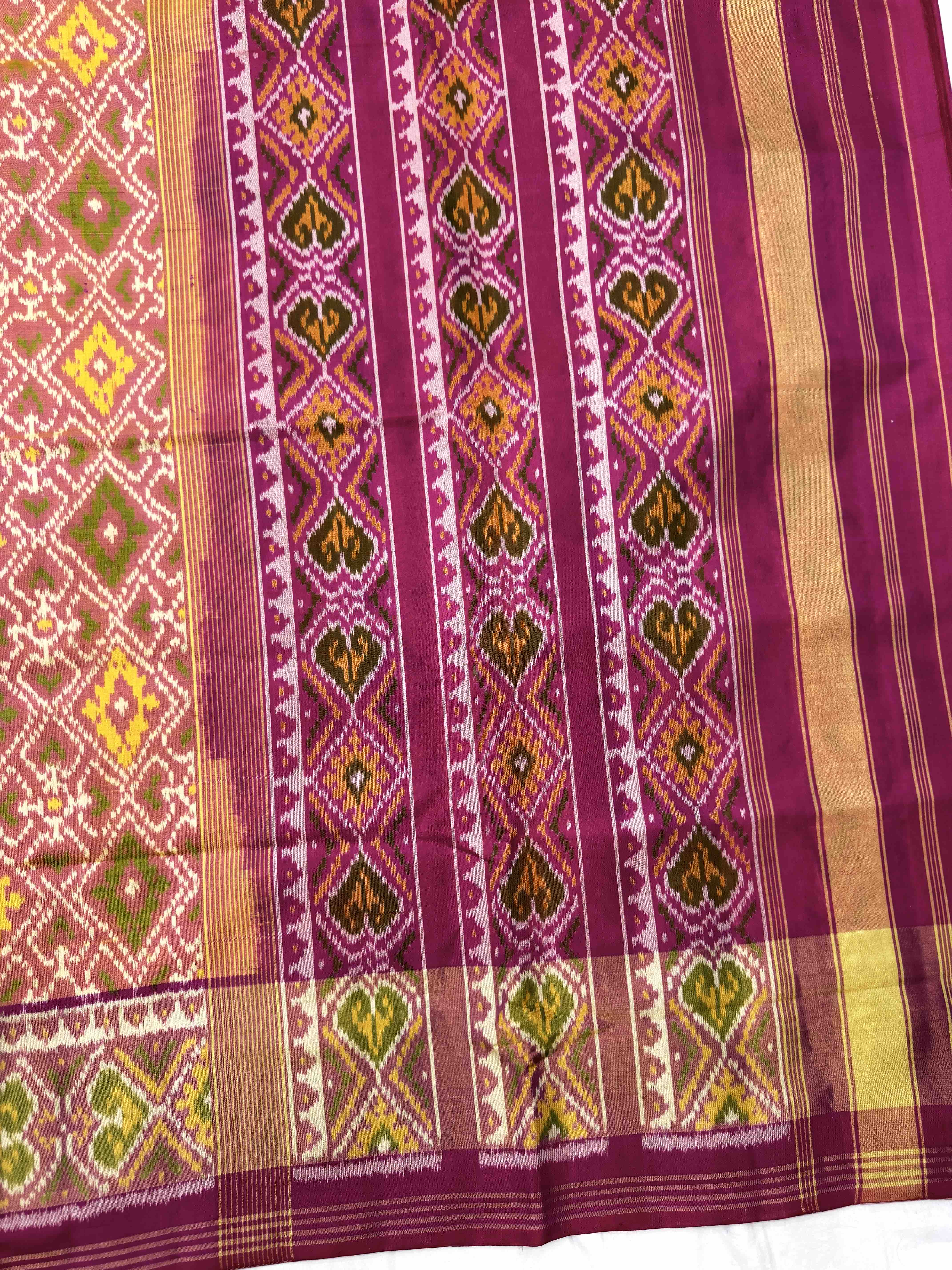 Pink & Peach Panchanda Patola Saree