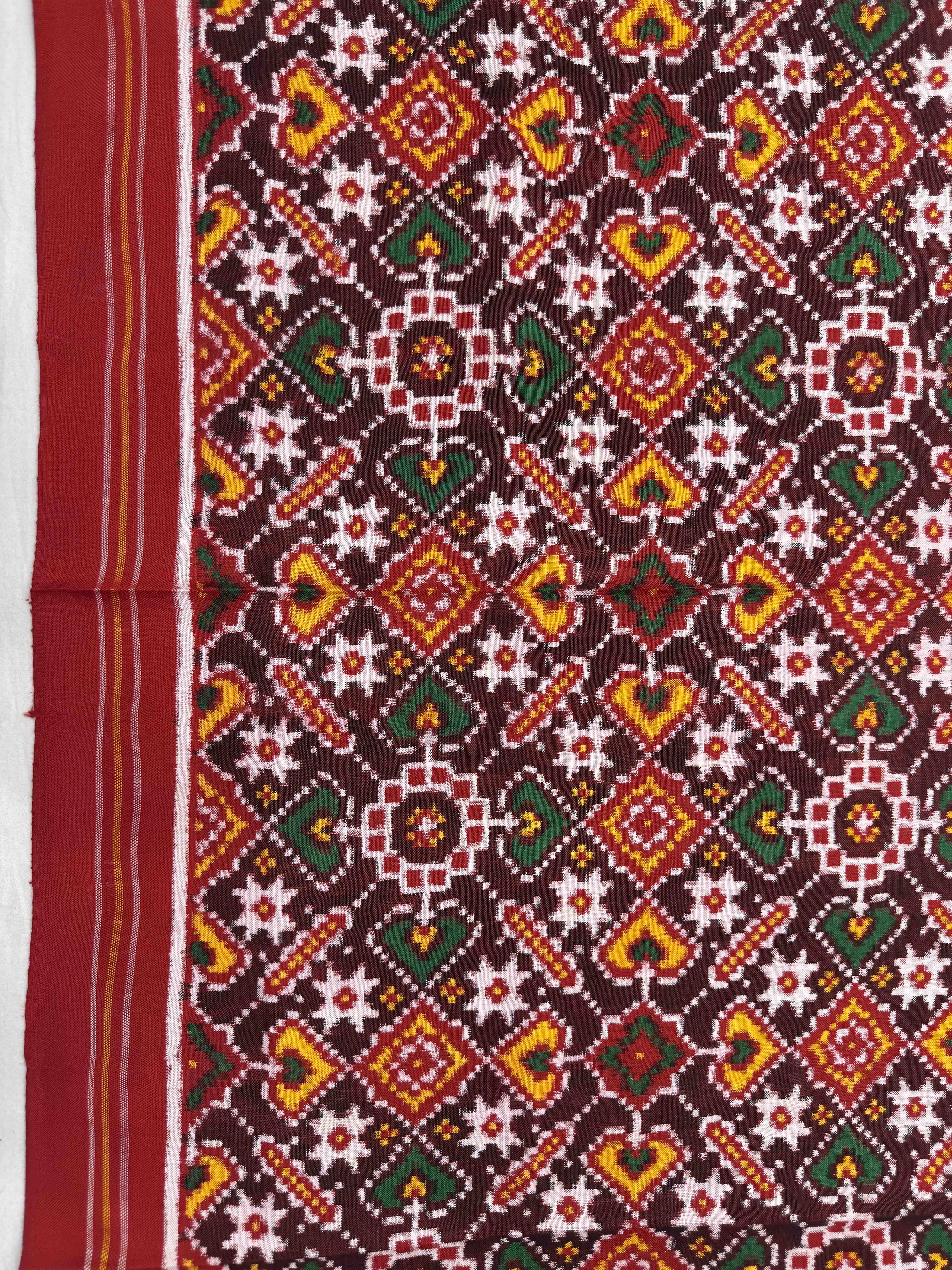 Red & Maroon Manekchowk Double Ikat Dupatta