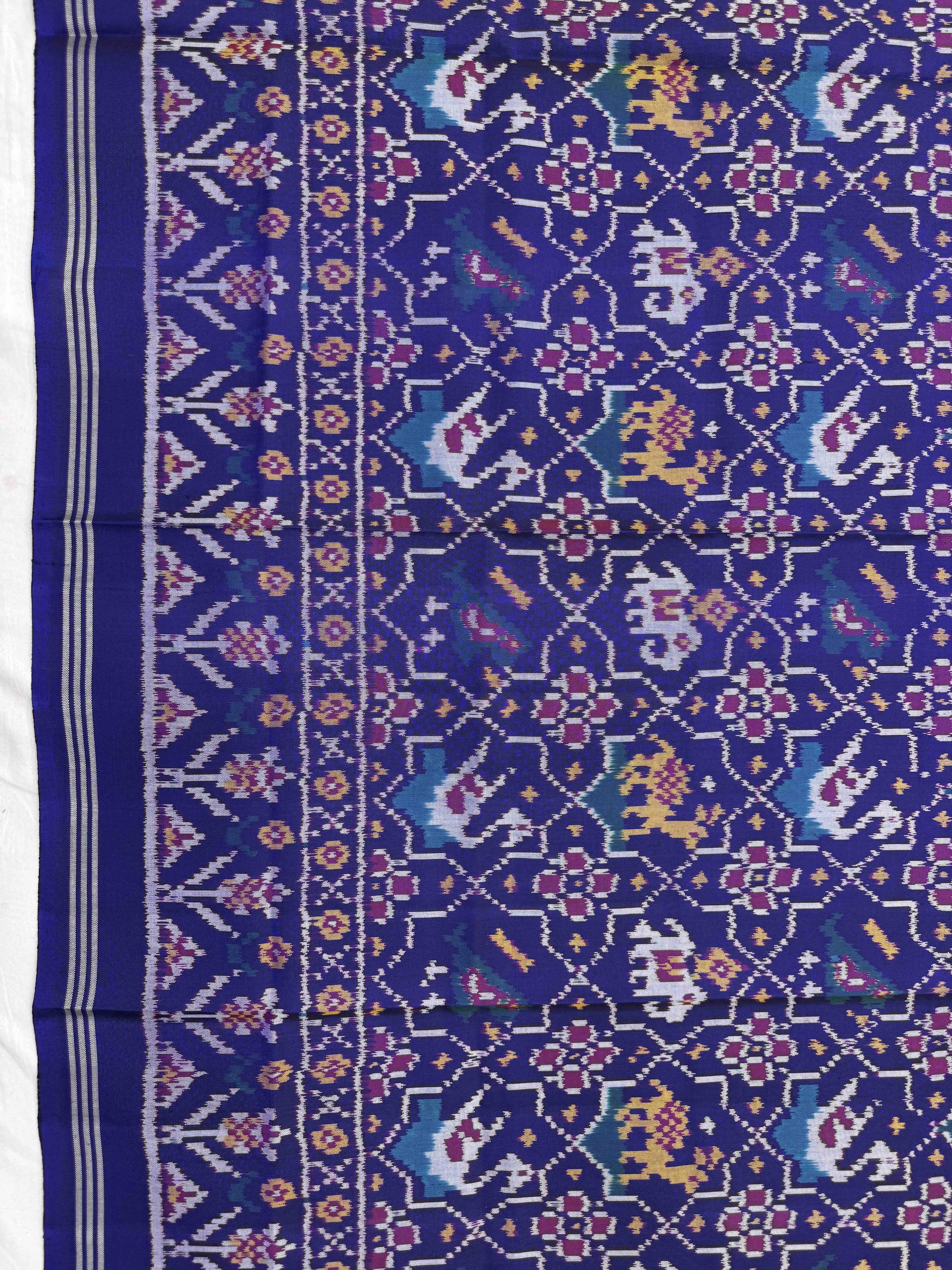 Blue Star Narikunj Semi Double Ikat Patola Dupatta