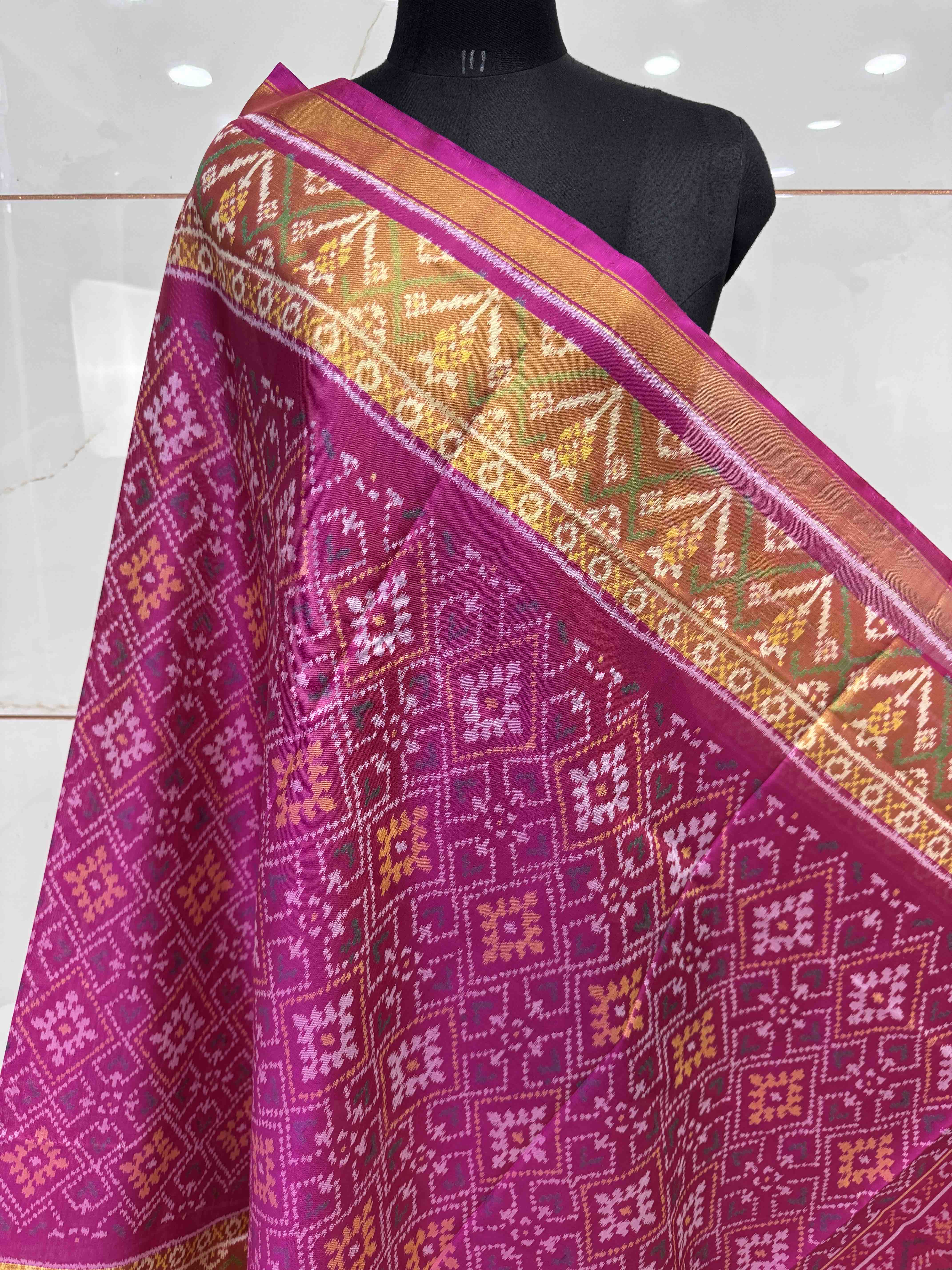 Pink Panchanda Patola Dupatta