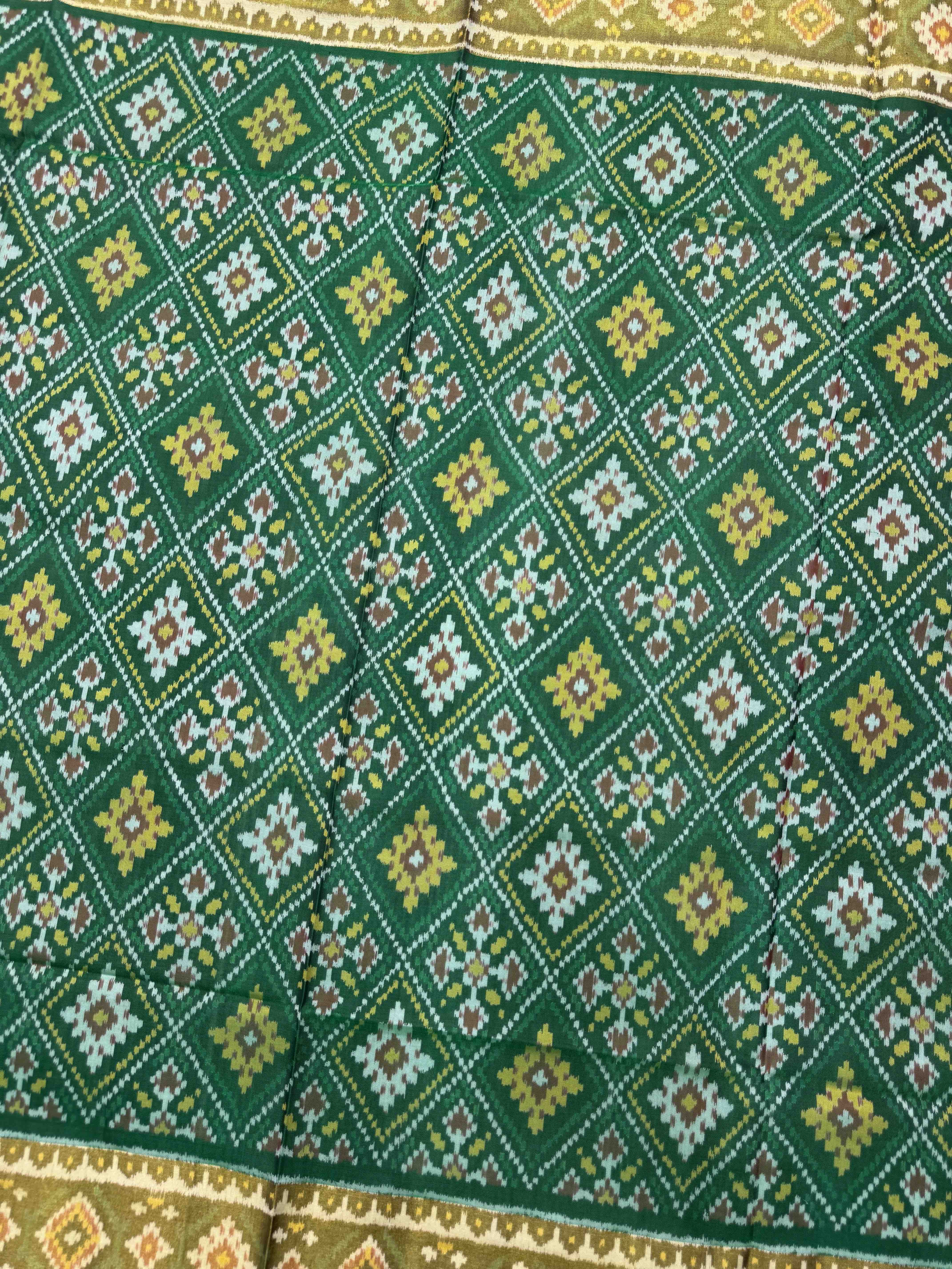 Green Shaded Panchanda Patola Dupatta