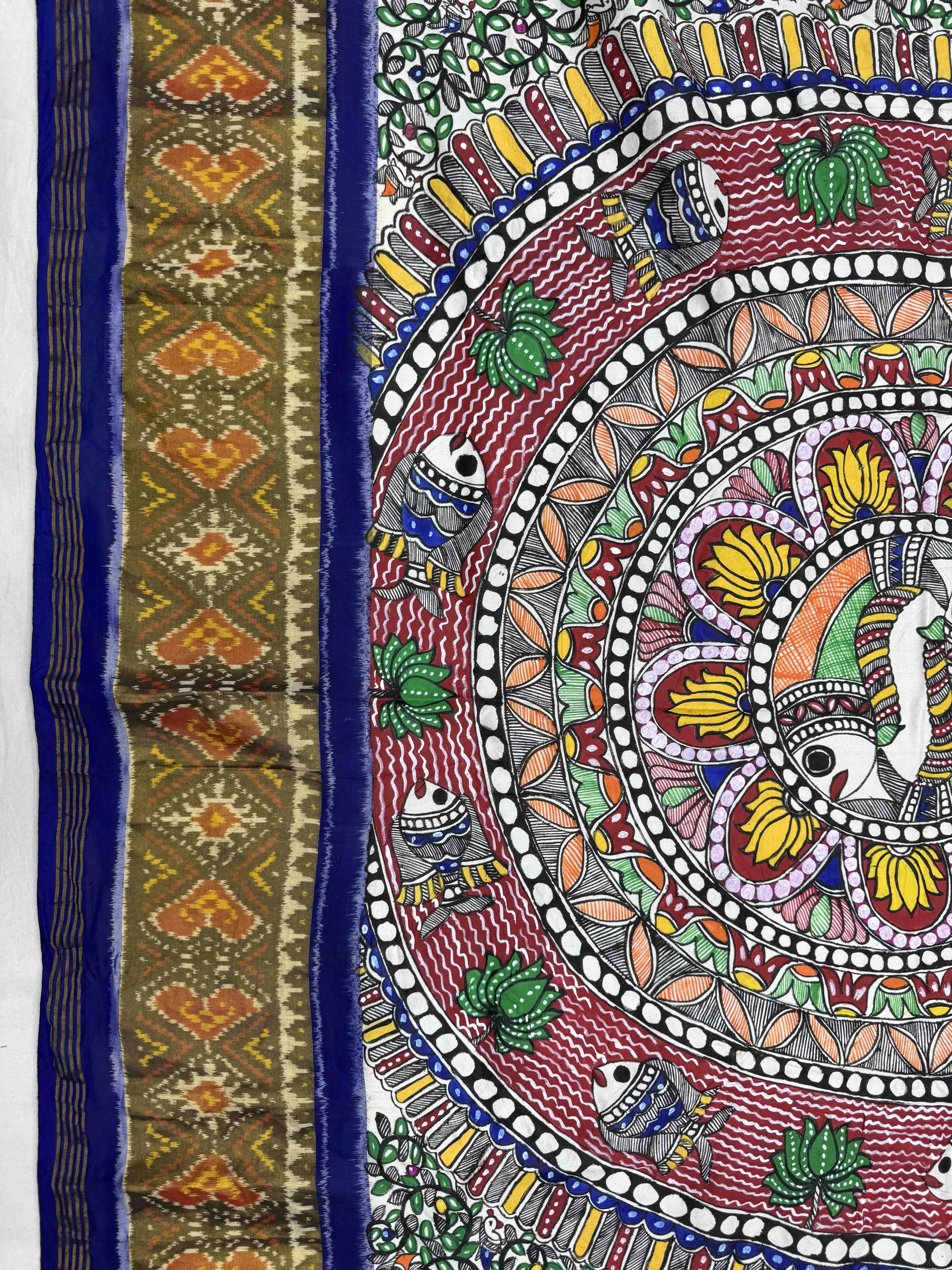 Blue with Madhubani Painting Patola Dupatta