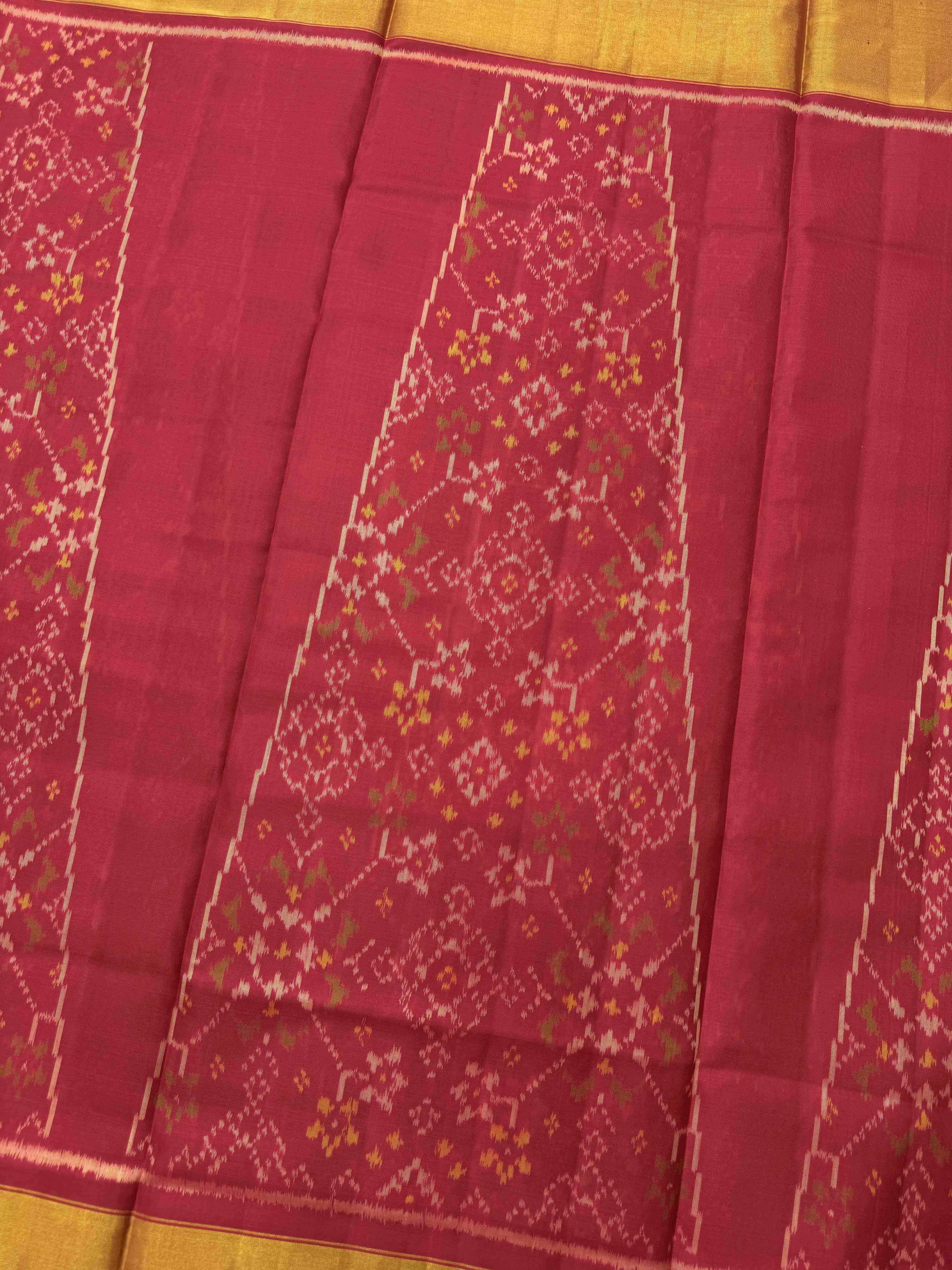 Red & Oragen Navratan Patola Lehenga Choli