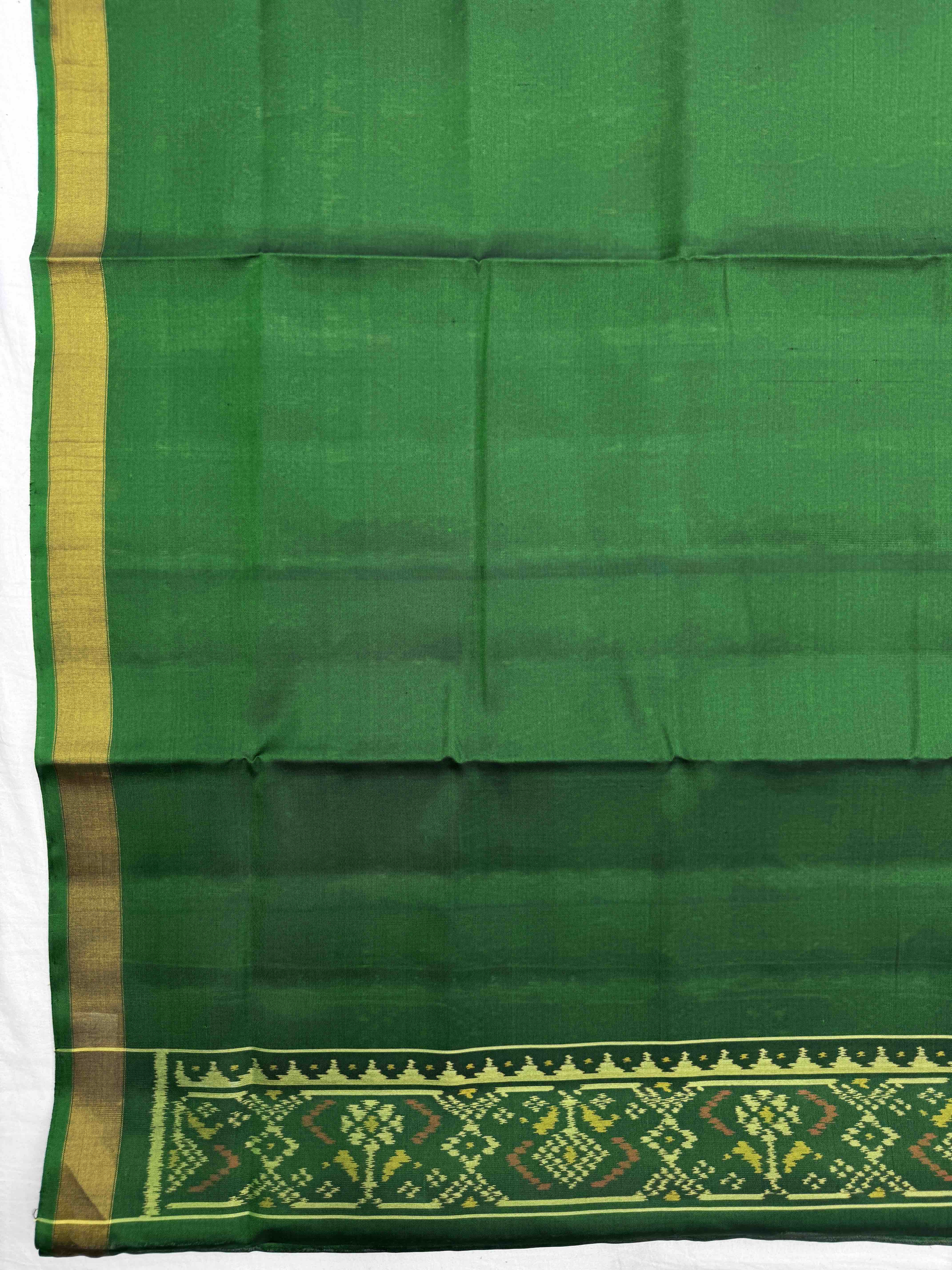 Green & Rust Narikunj with Booty Patola Dress