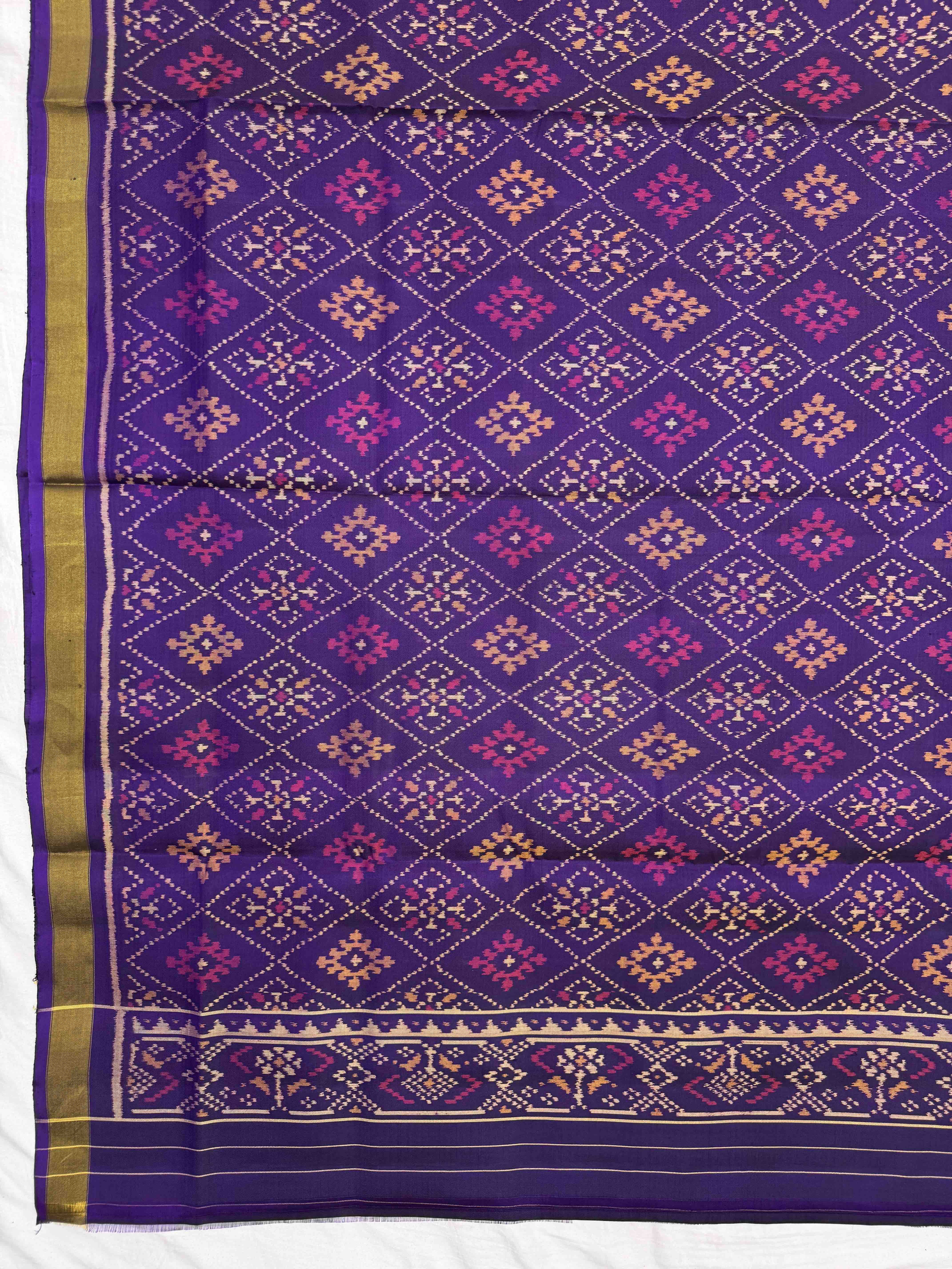 Purple & Pink Panchanda with Bandhani Design Patola Dress