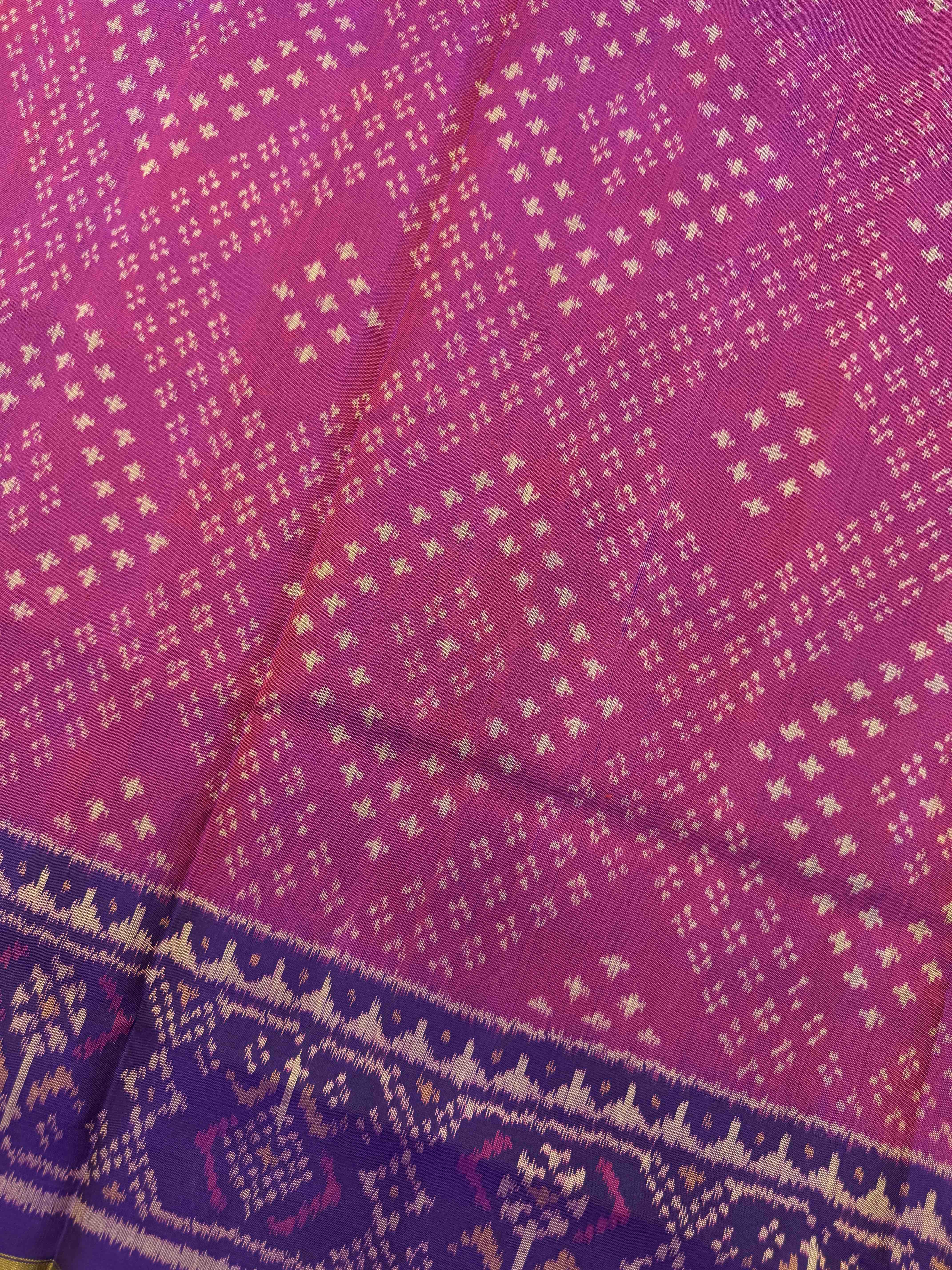 Purple & Pink Panchanda with Bandhani Design Patola Dress