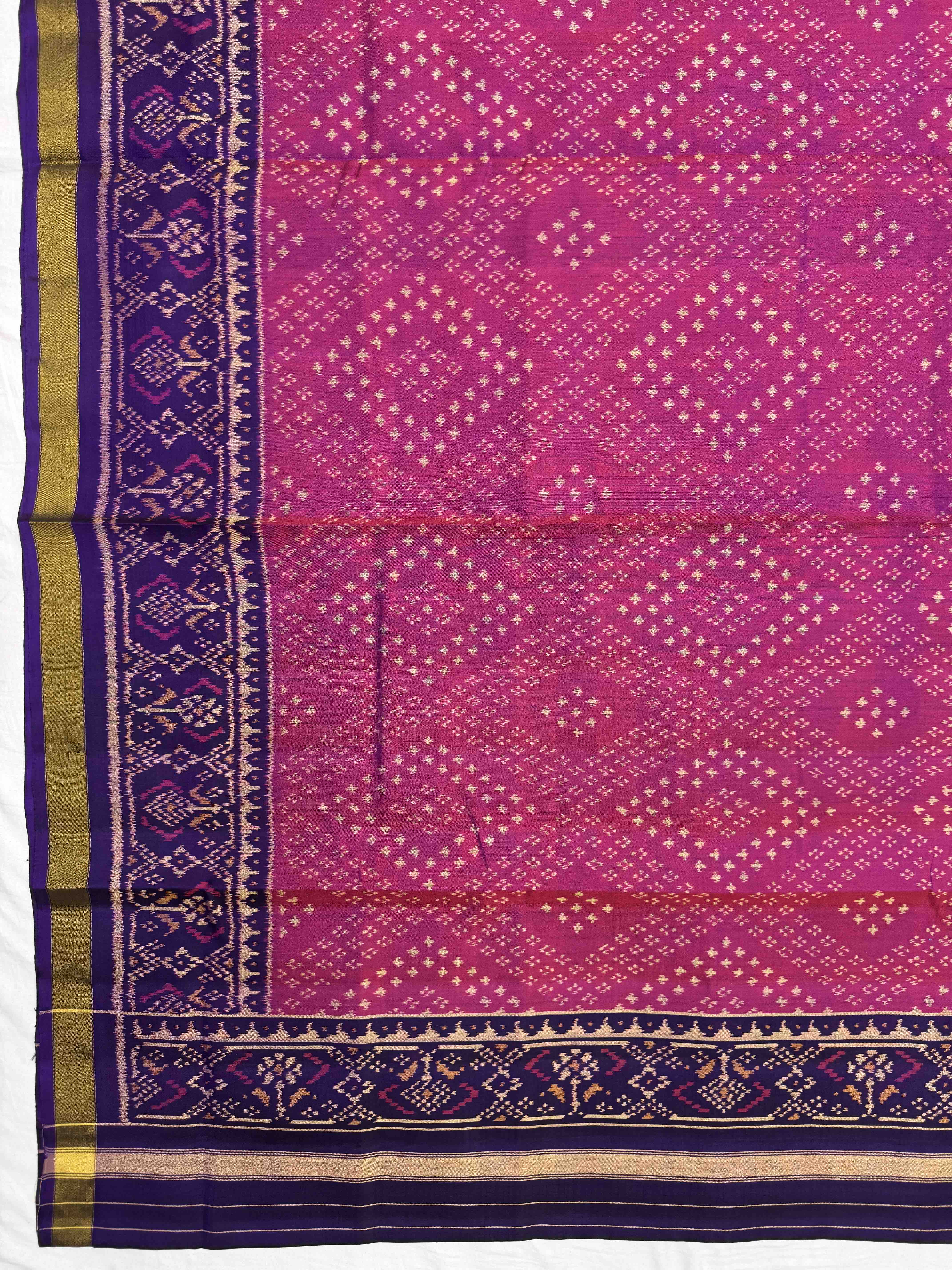 Purple & Pink Panchanda with Bandhani Design Patola Dress