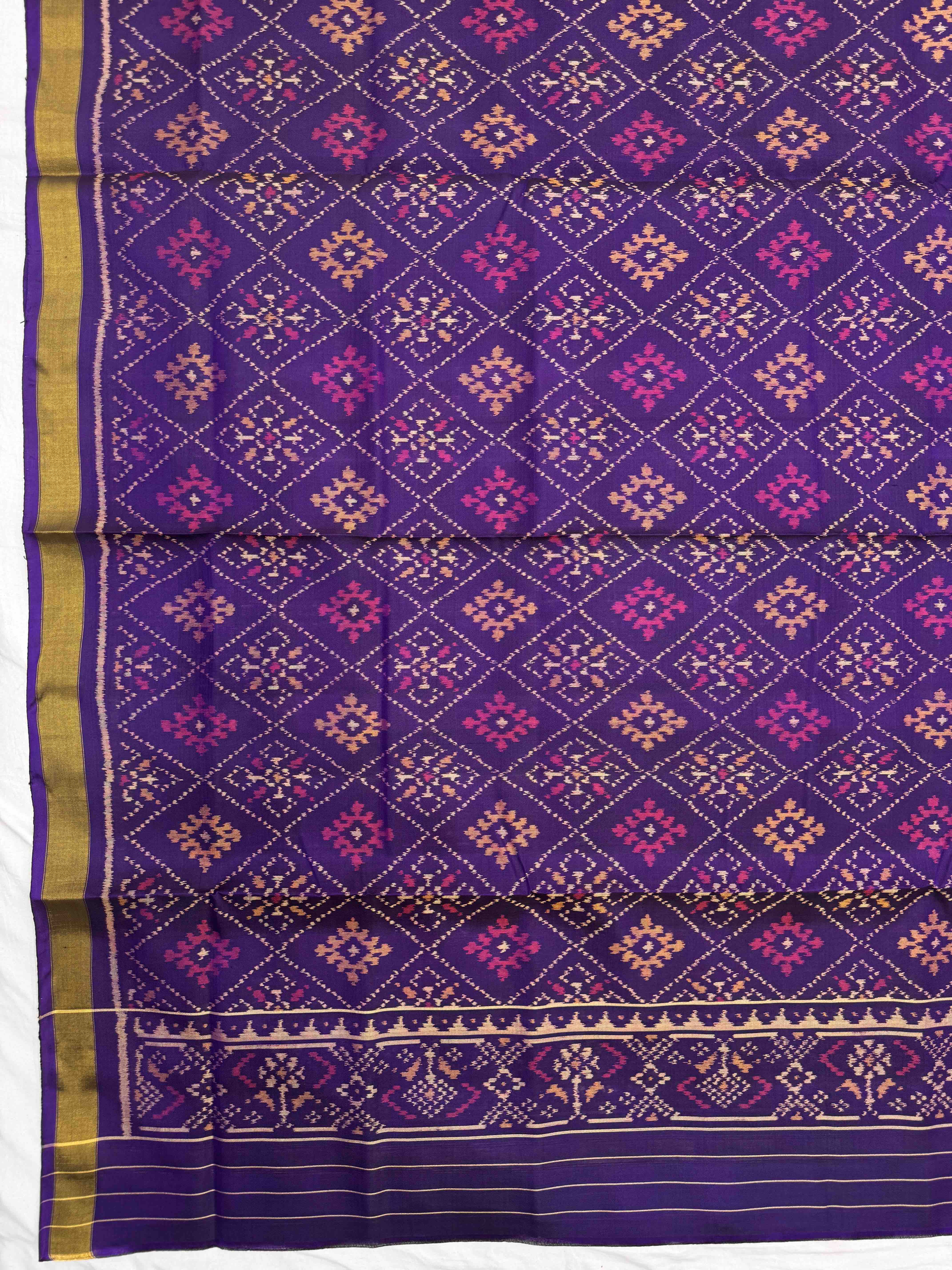 Purple & Pink Panchanda with Doted Patola Dress