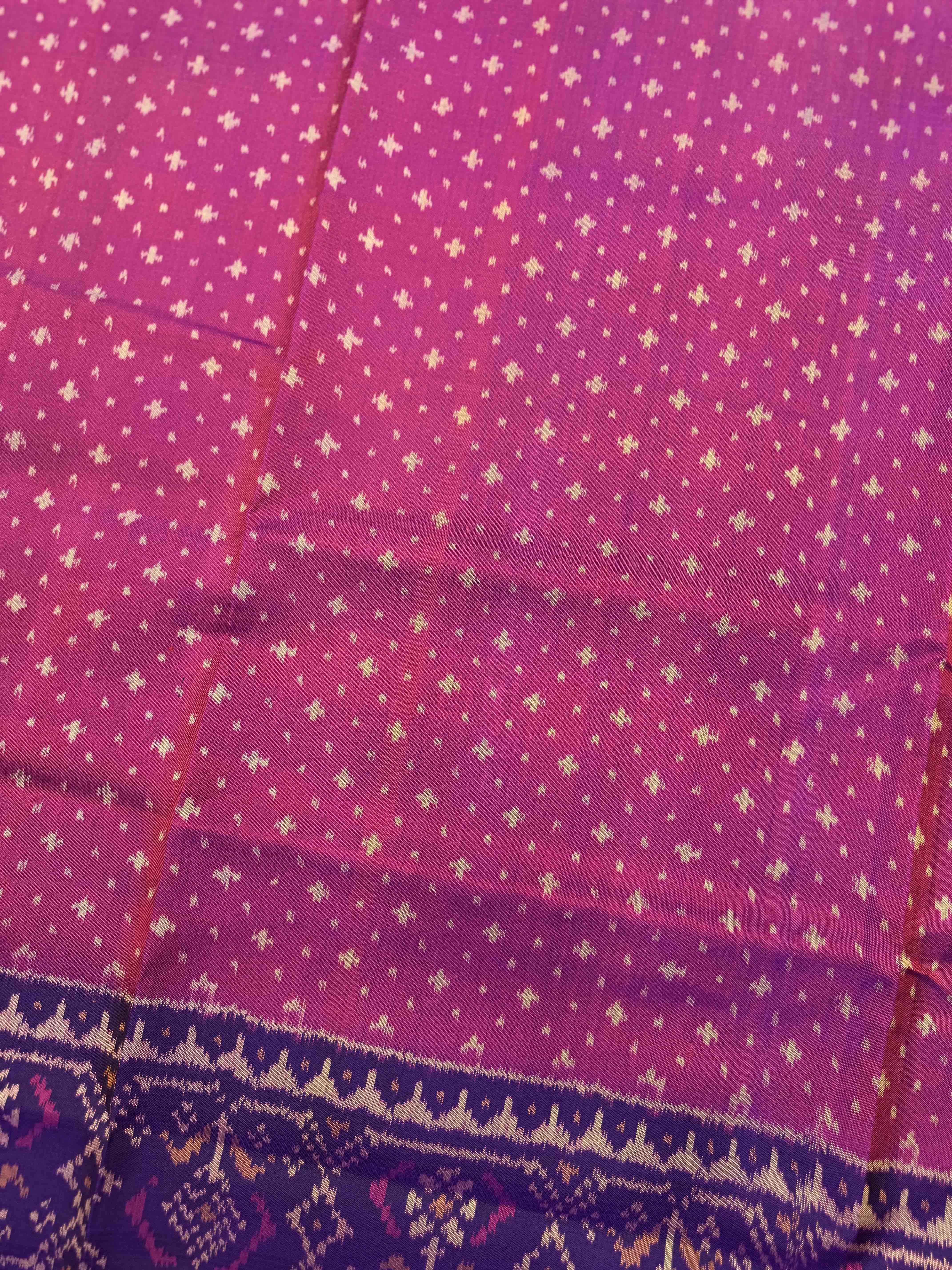 Purple & Pink Panchanda with Doted Patola Dress