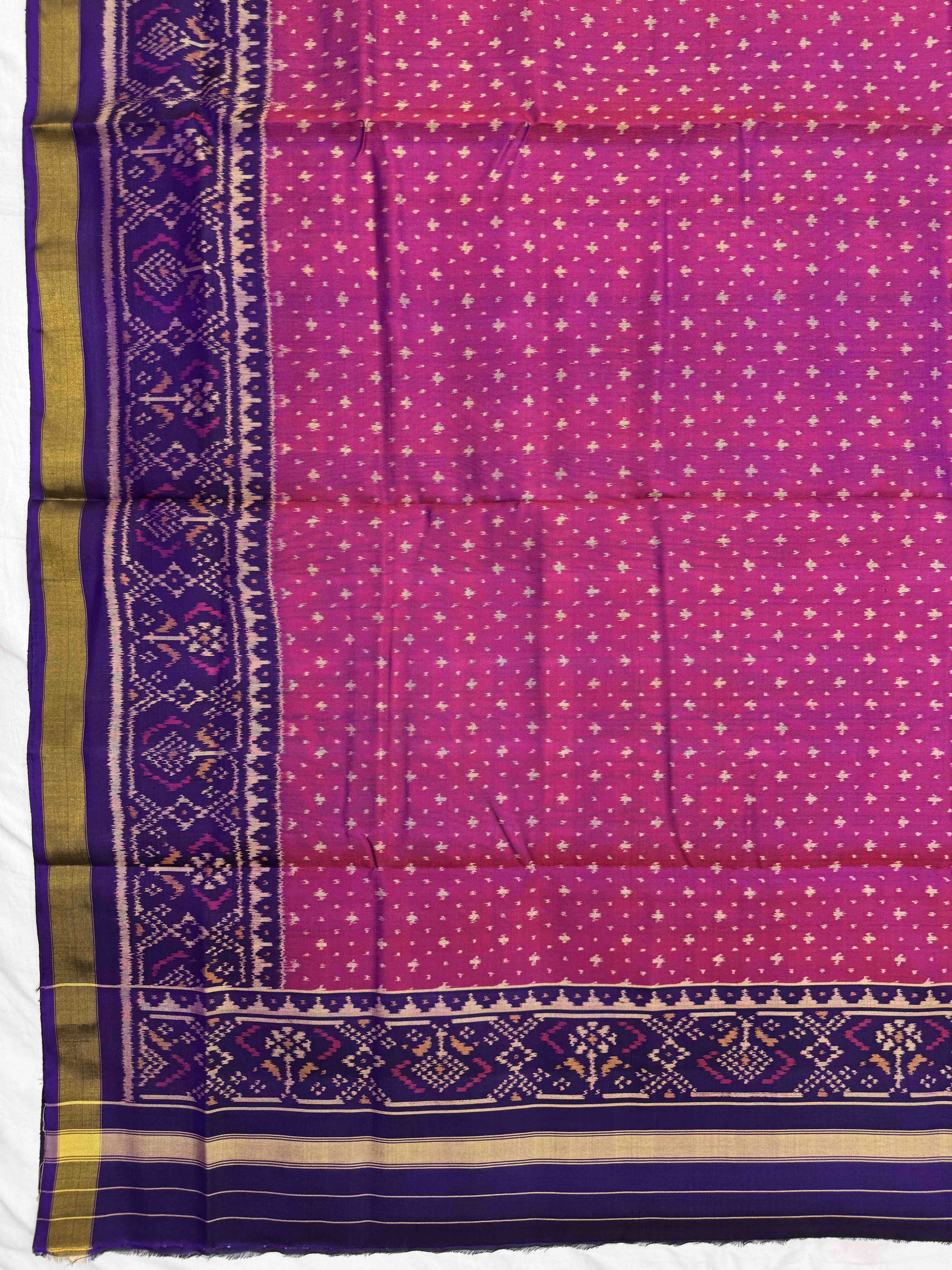 Purple & Pink Panchanda with Doted Patola Dress
