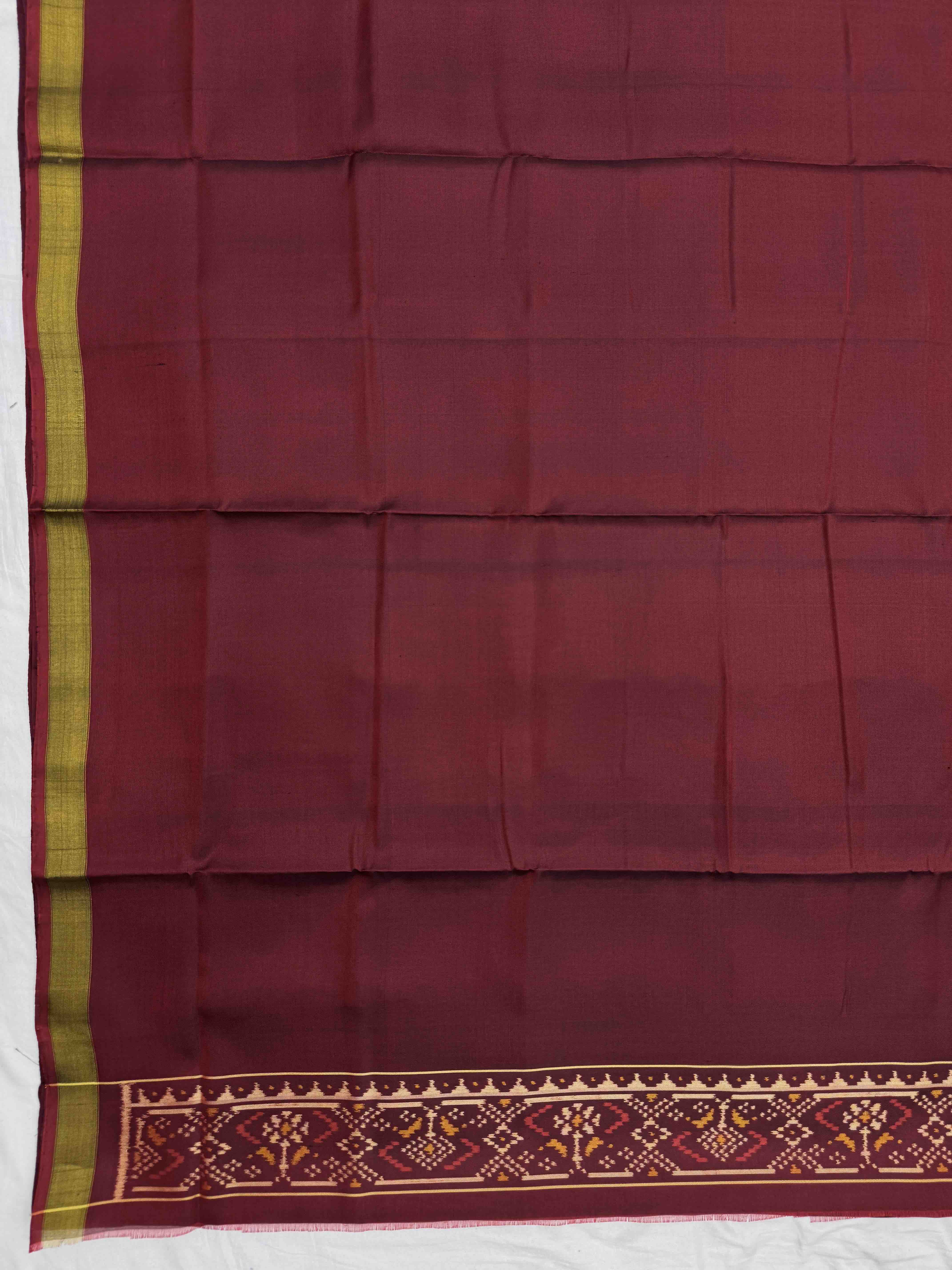 Maroon & Red Narikunj with Zig zag Linging Patola Dress