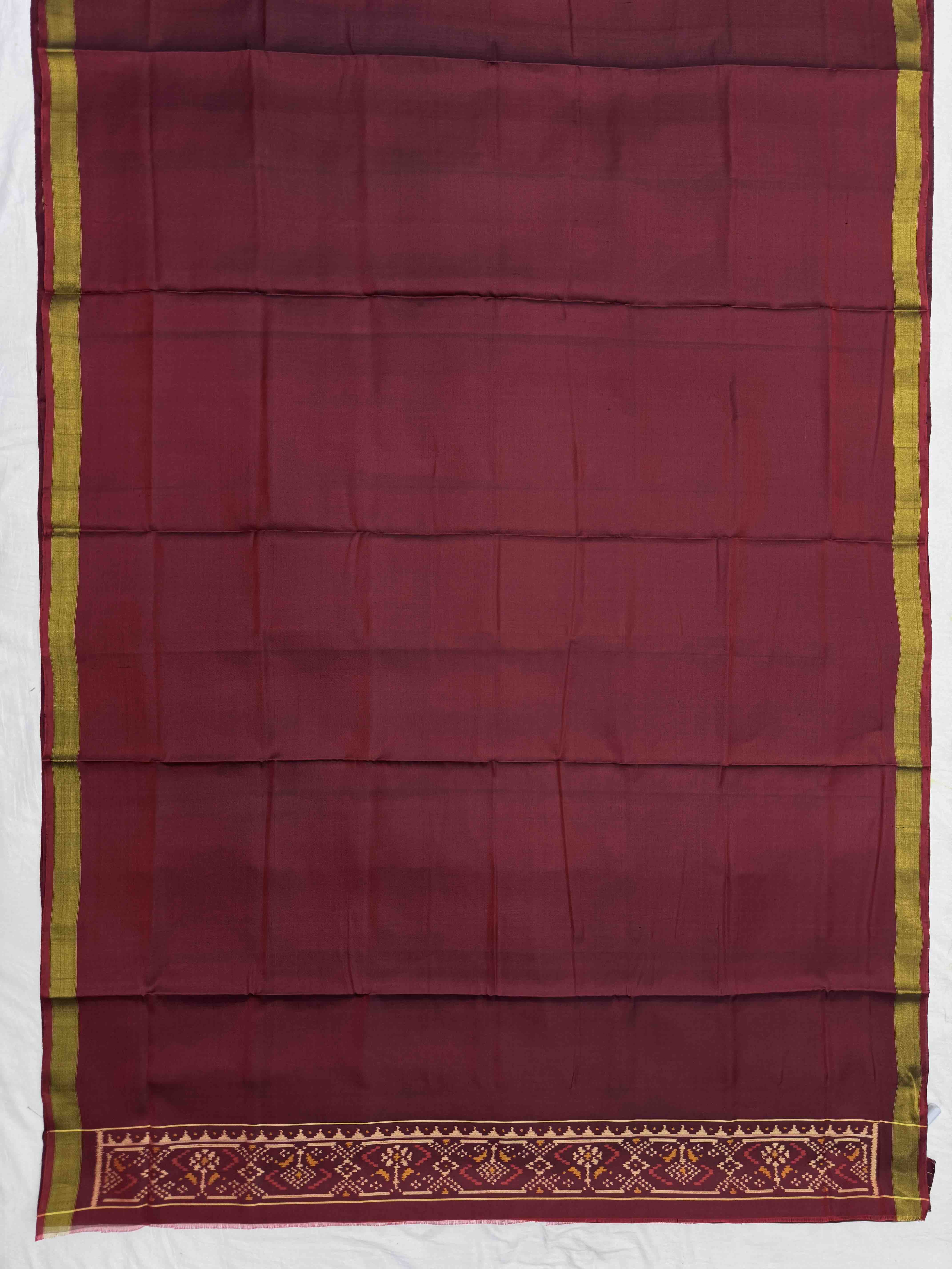 Maroon & Red Narikunj with Zig zag Linging Patola Dress
