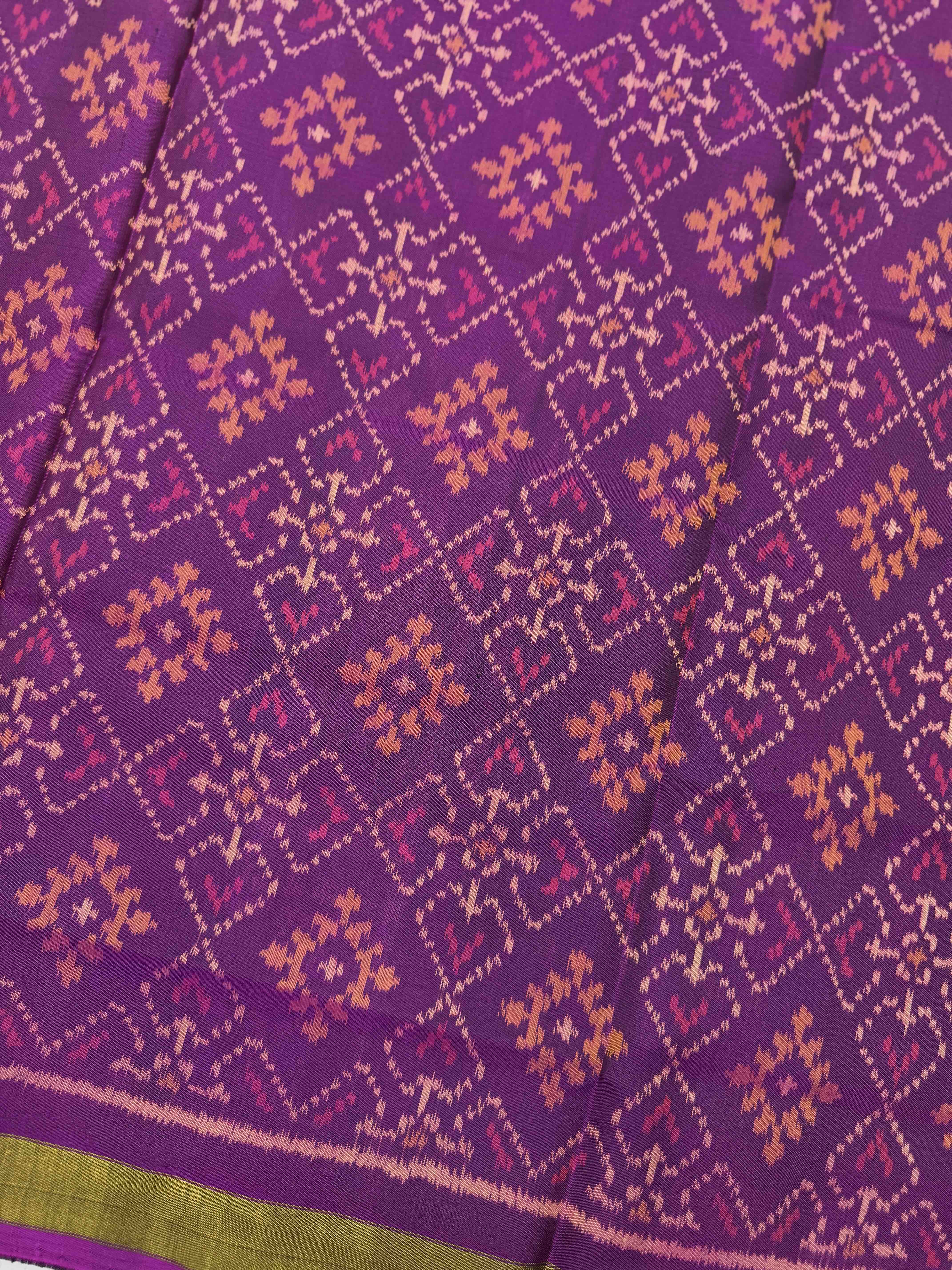 Purple & Pink Panchanda with Zig zag Linging Patola Dress