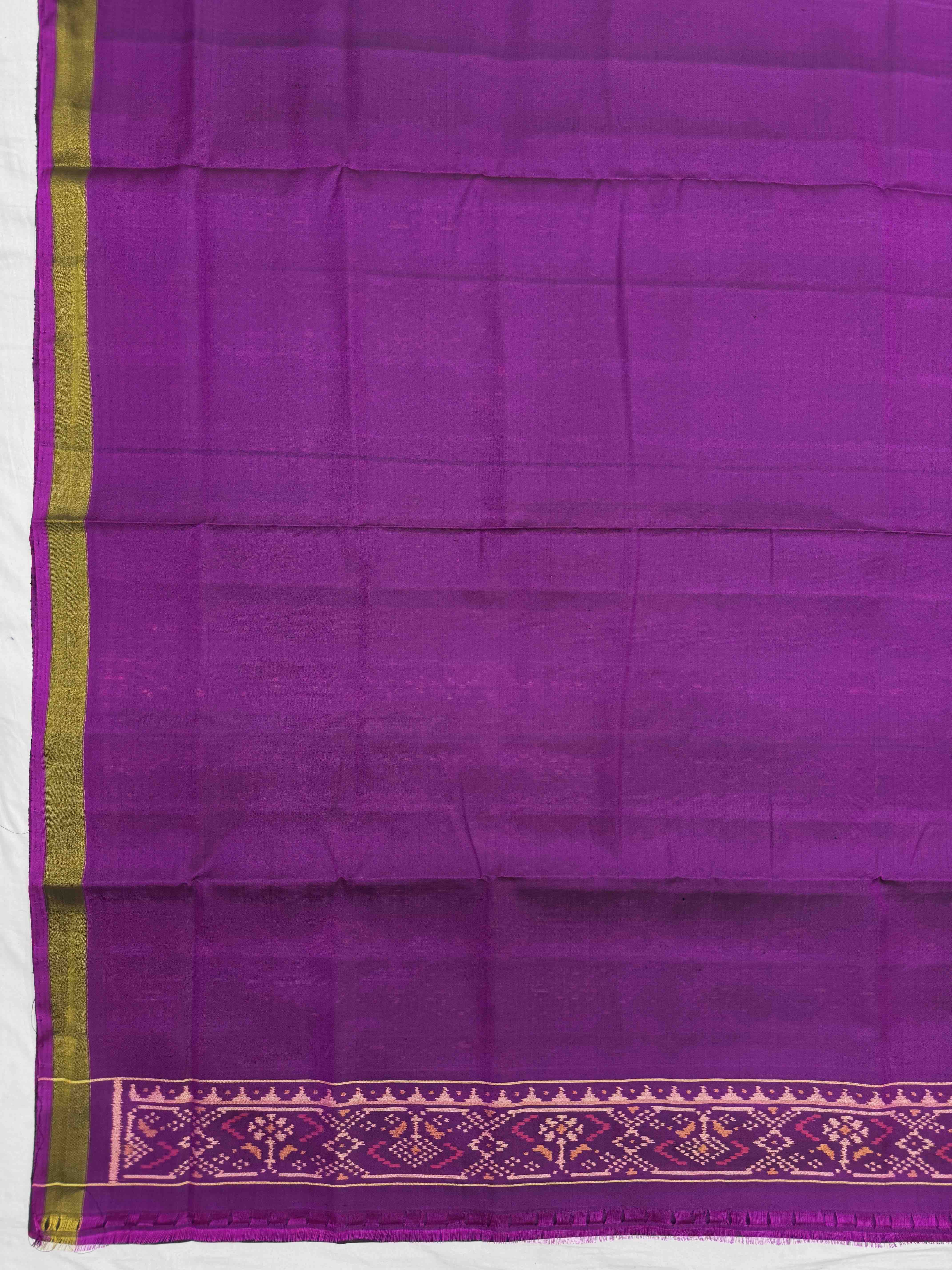 Purple & Pink Panchanda with Zig zag Linging Patola Dress