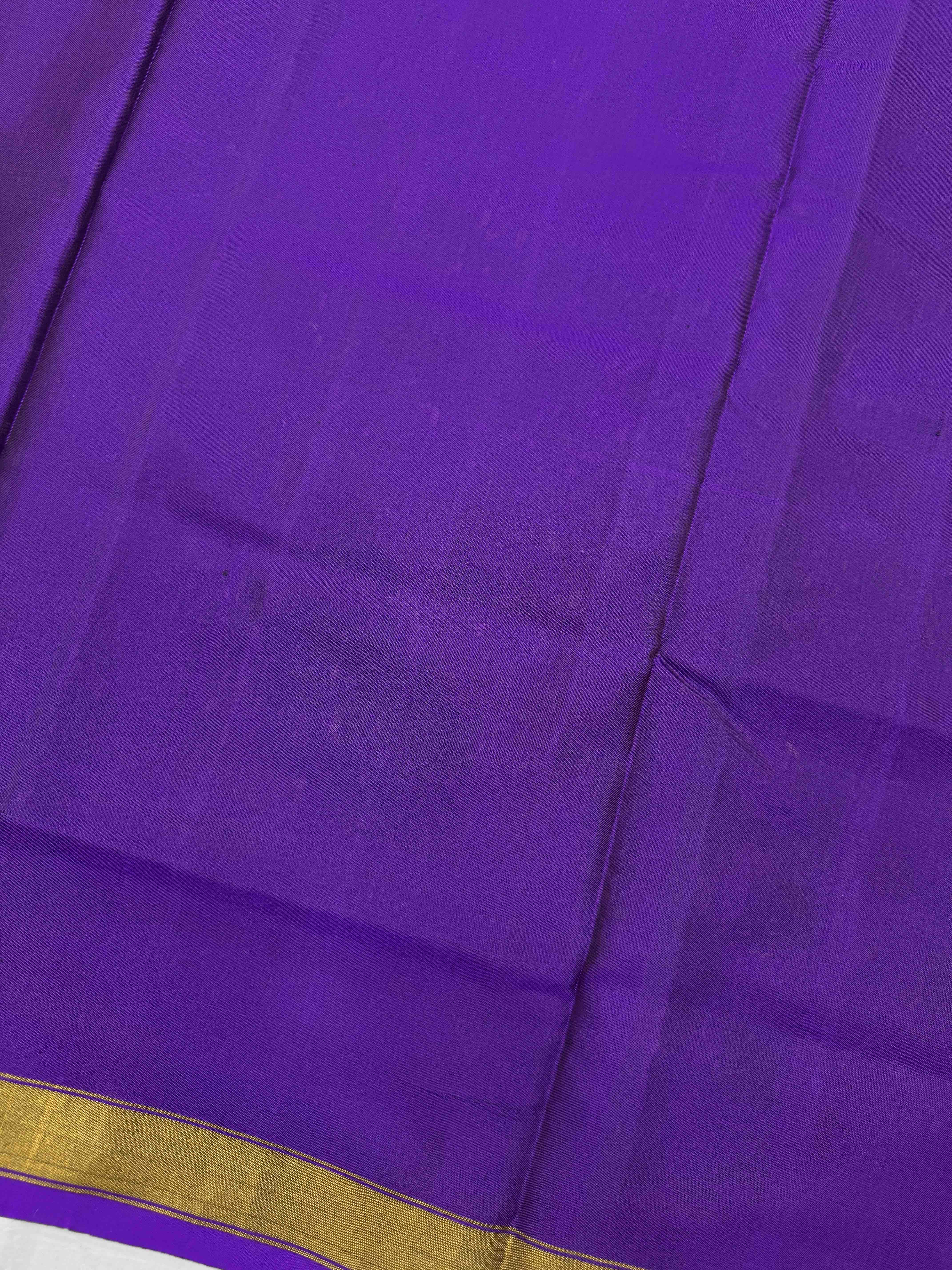 Purple & Sky Blue Navratan Panchanda with Bottonful Patola Dress