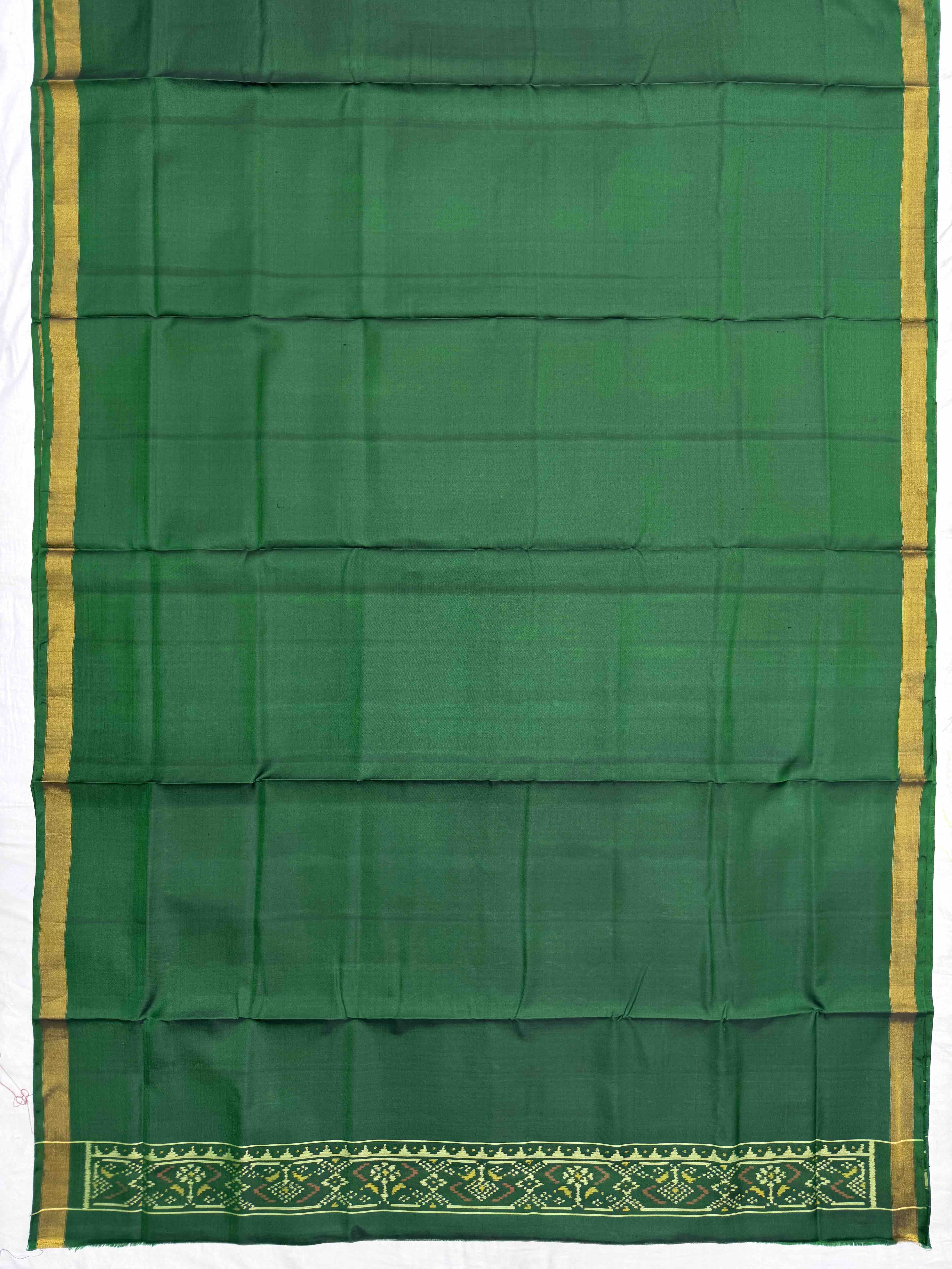 Green & Rust Panchanda with Boody Patola Dress