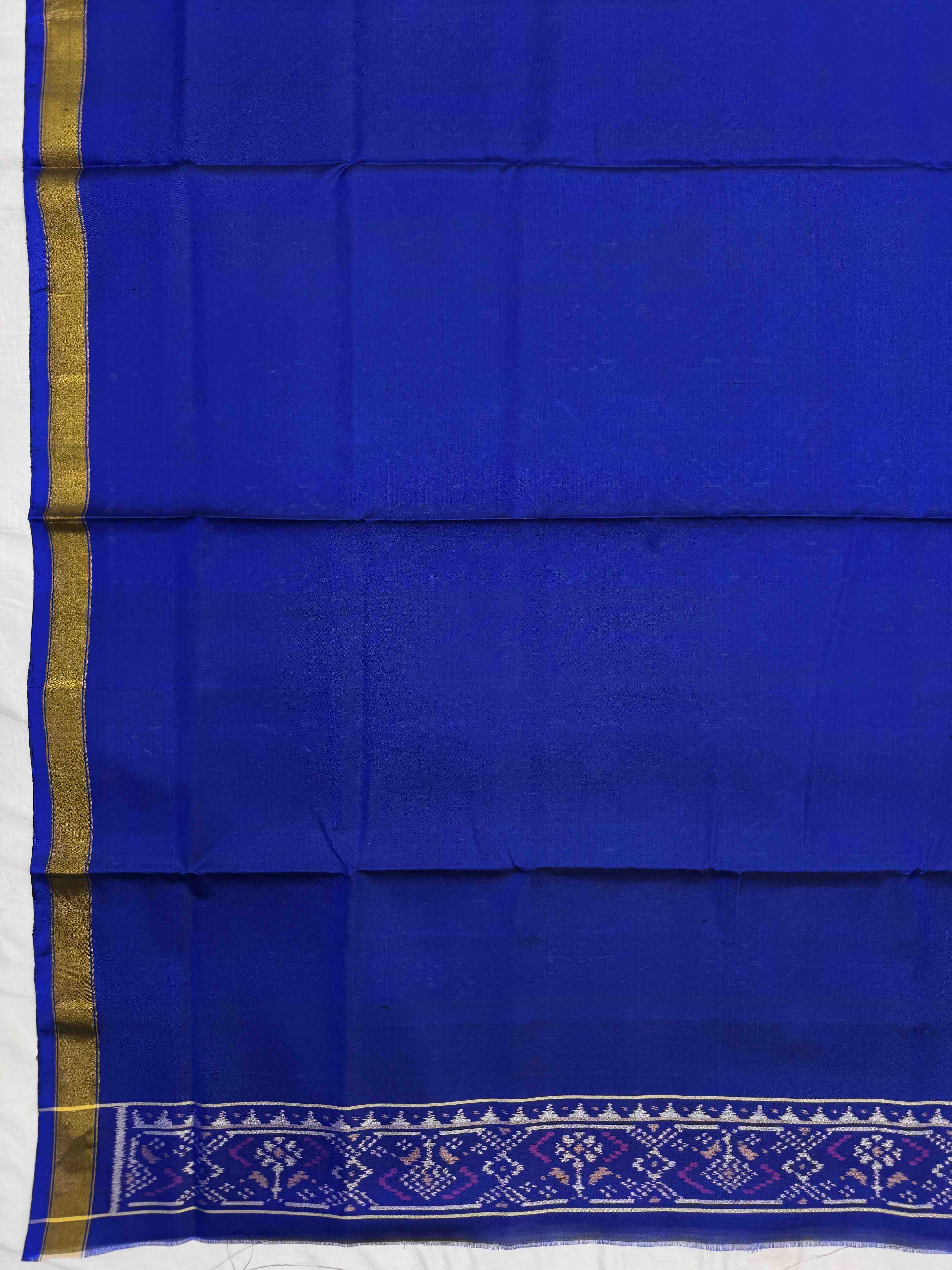 Blue & Purple Panchanda with Zig zag Linging Patola Dress