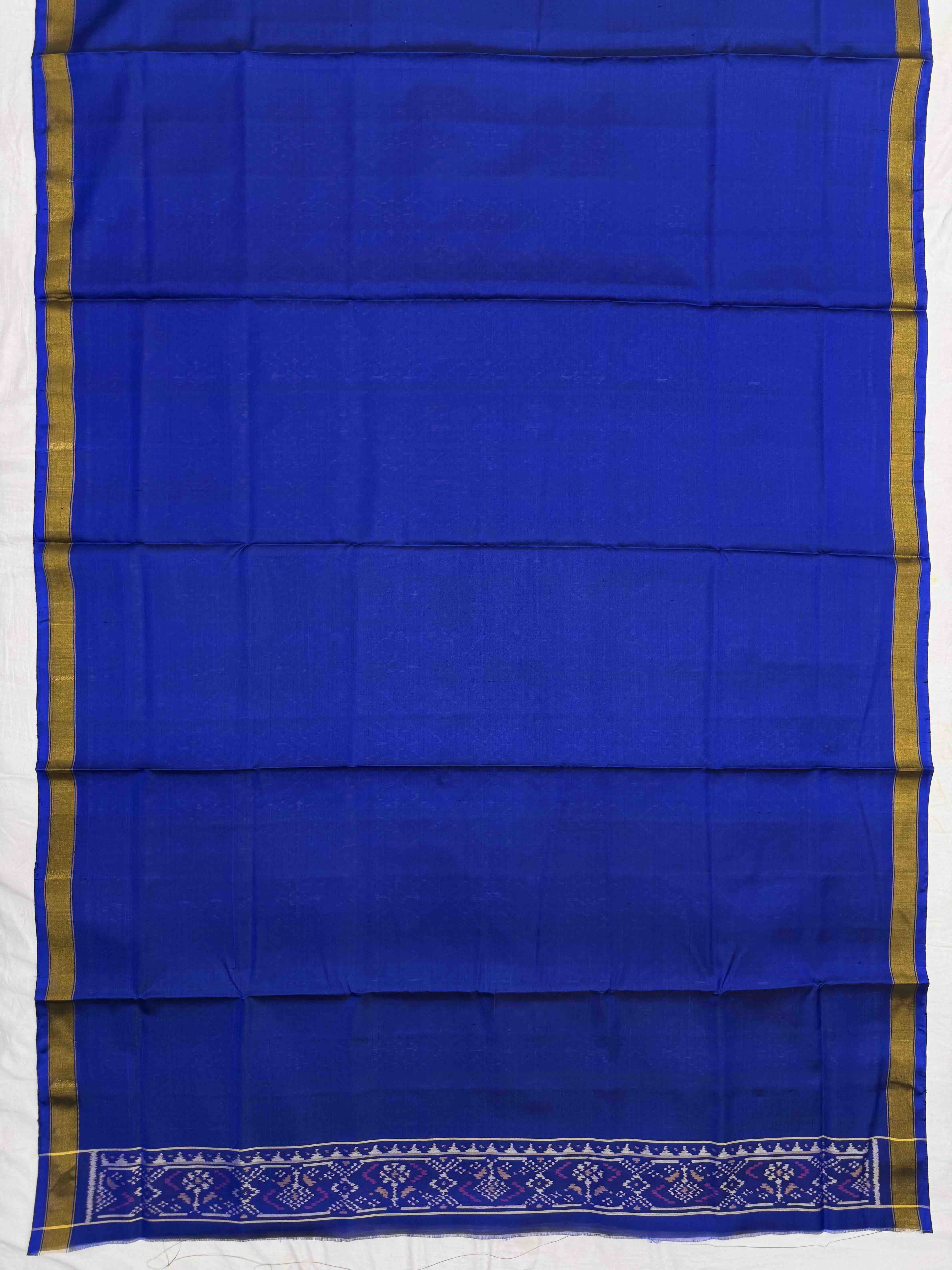 Blue & Purple Panchanda with Zig zag Linging Patola Dress