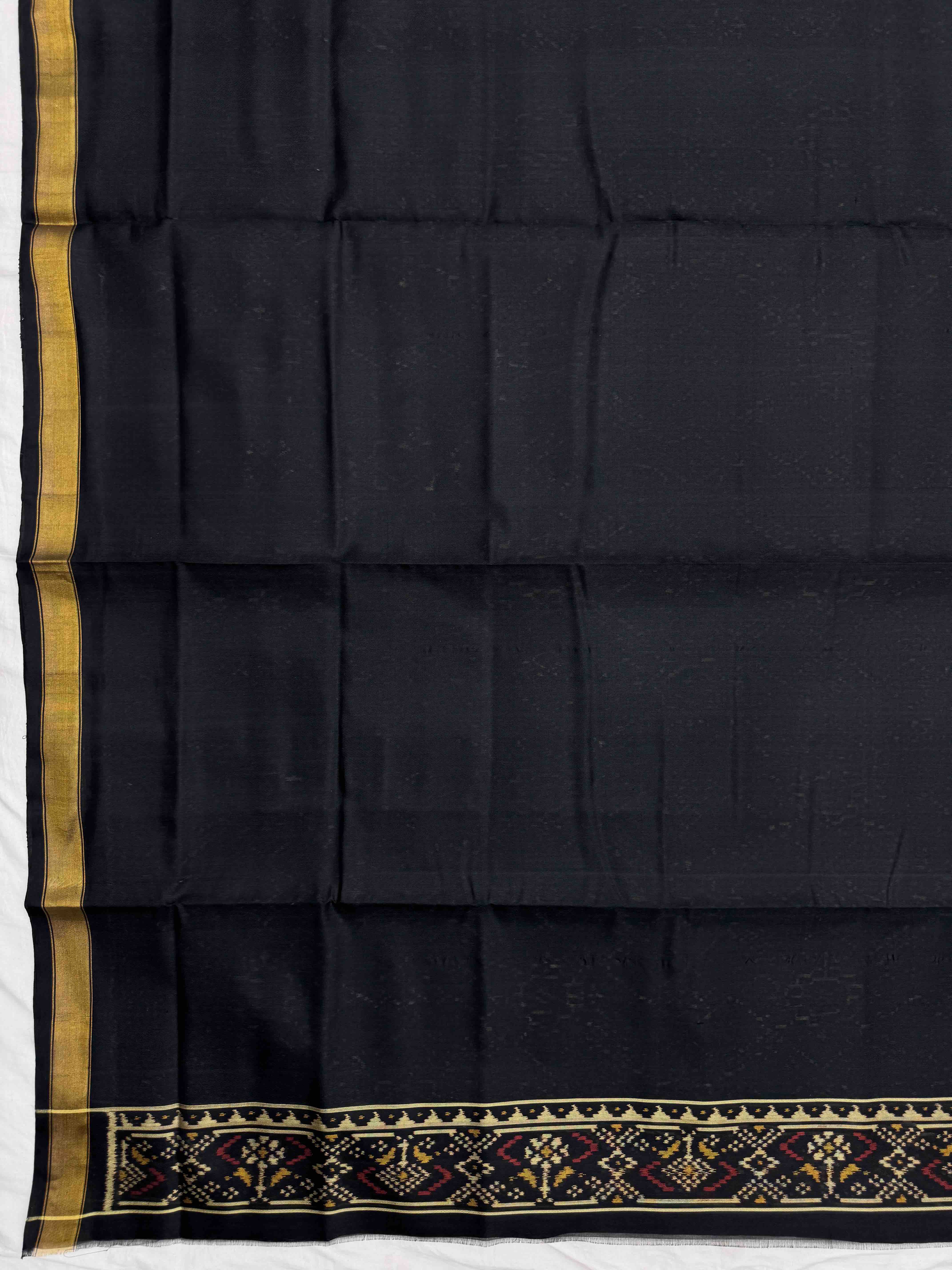 Black & Red Manekchowk with Zig zag Linging Patola Dress