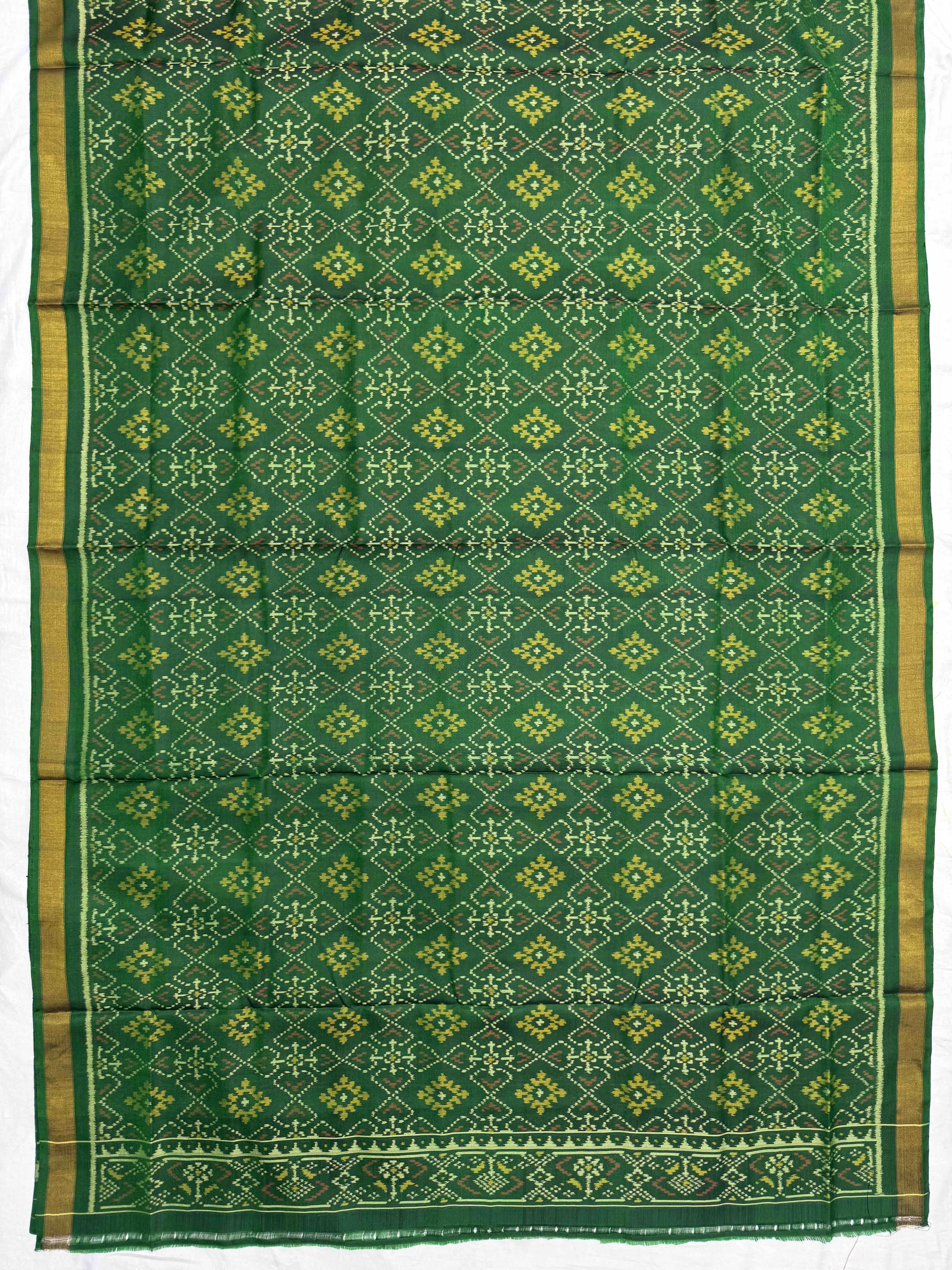 Green & Rust Panchanda with Boody Patola Dress