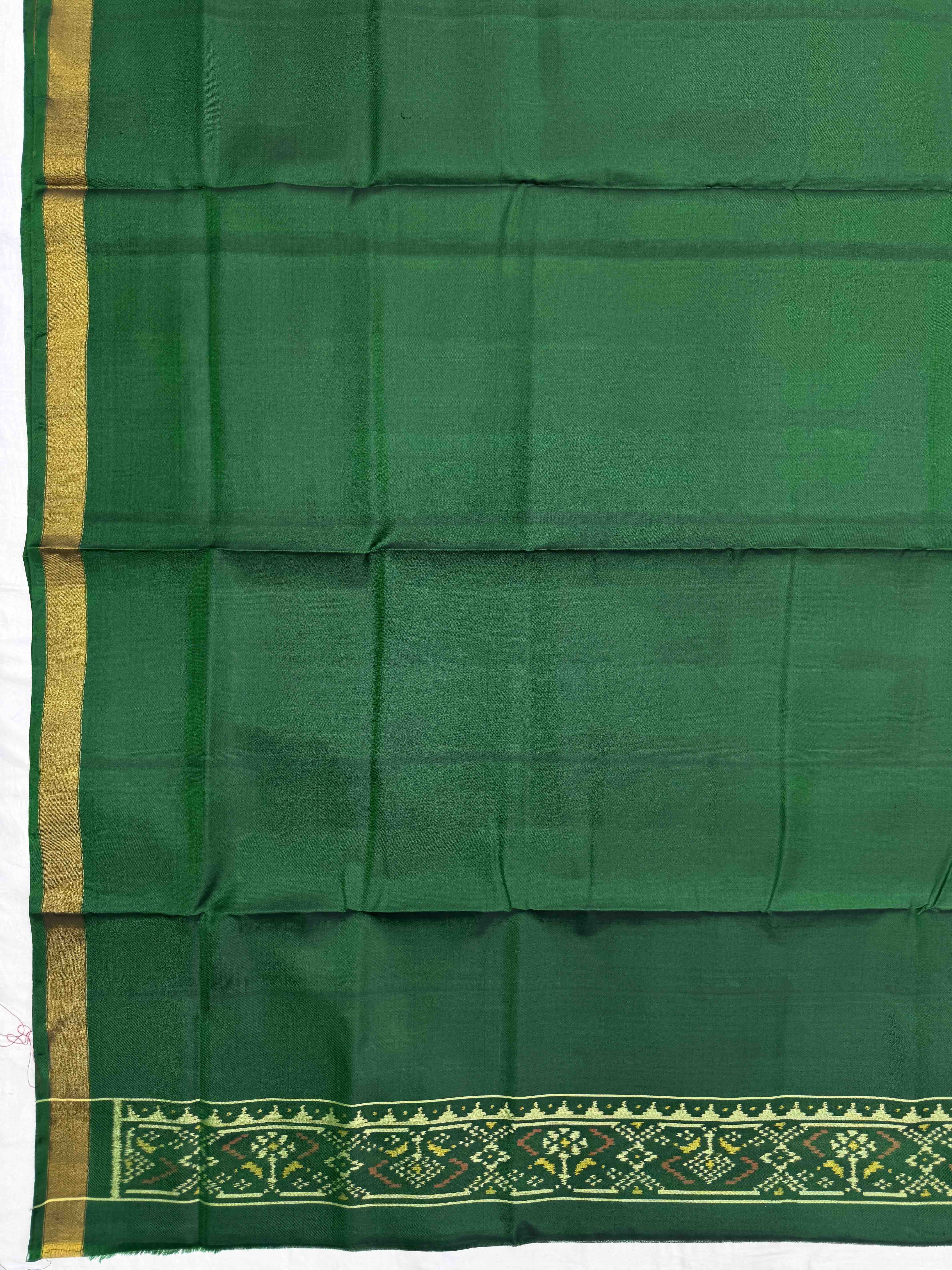Green & Rust Panchanda with Boody Patola Dress