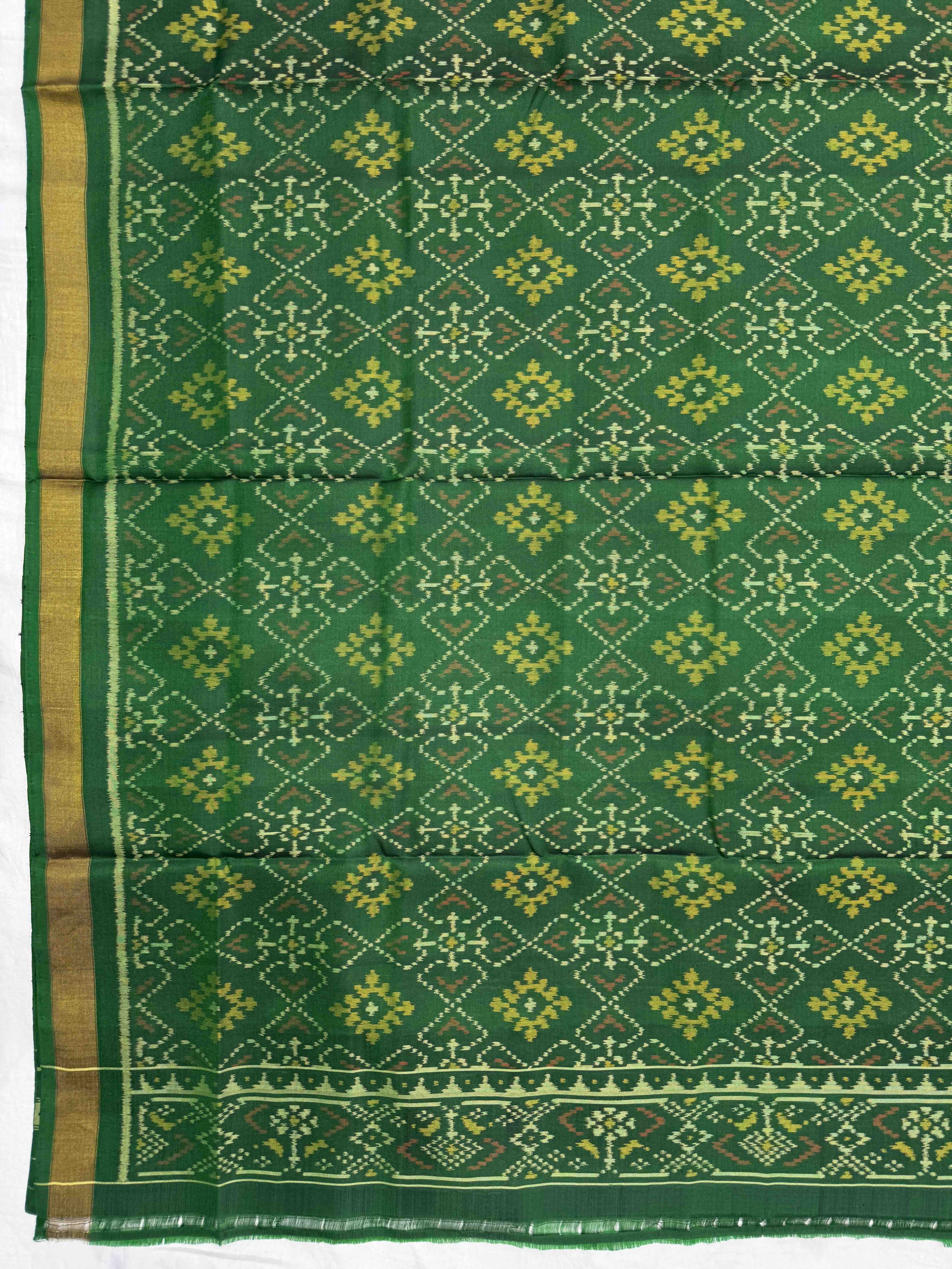 Green & Rust Panchanda with Boody Patola Dress