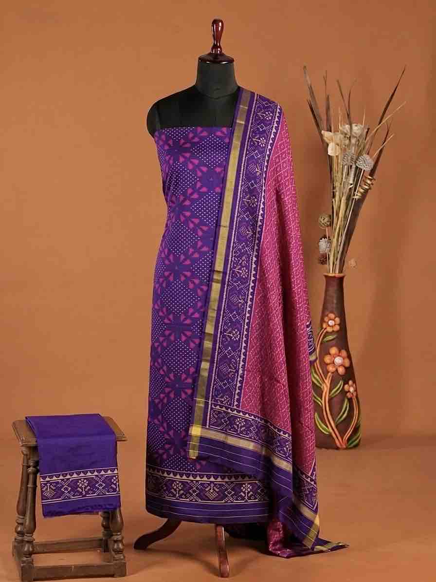 Purple & Pink Fancy with Booty Patola Dress